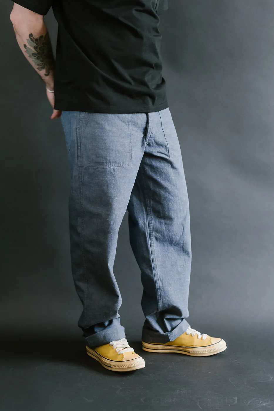 01-5002-34 - Fatigue Pants Chambray - Standard Fit - Grape