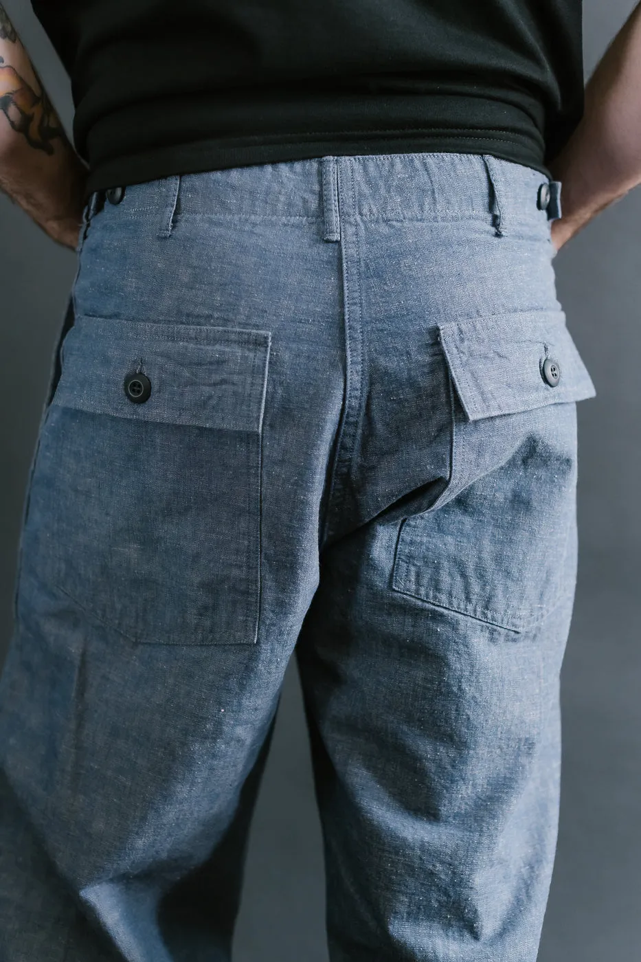 01-5002-34 - Fatigue Pants Chambray - Standard Fit - Grape