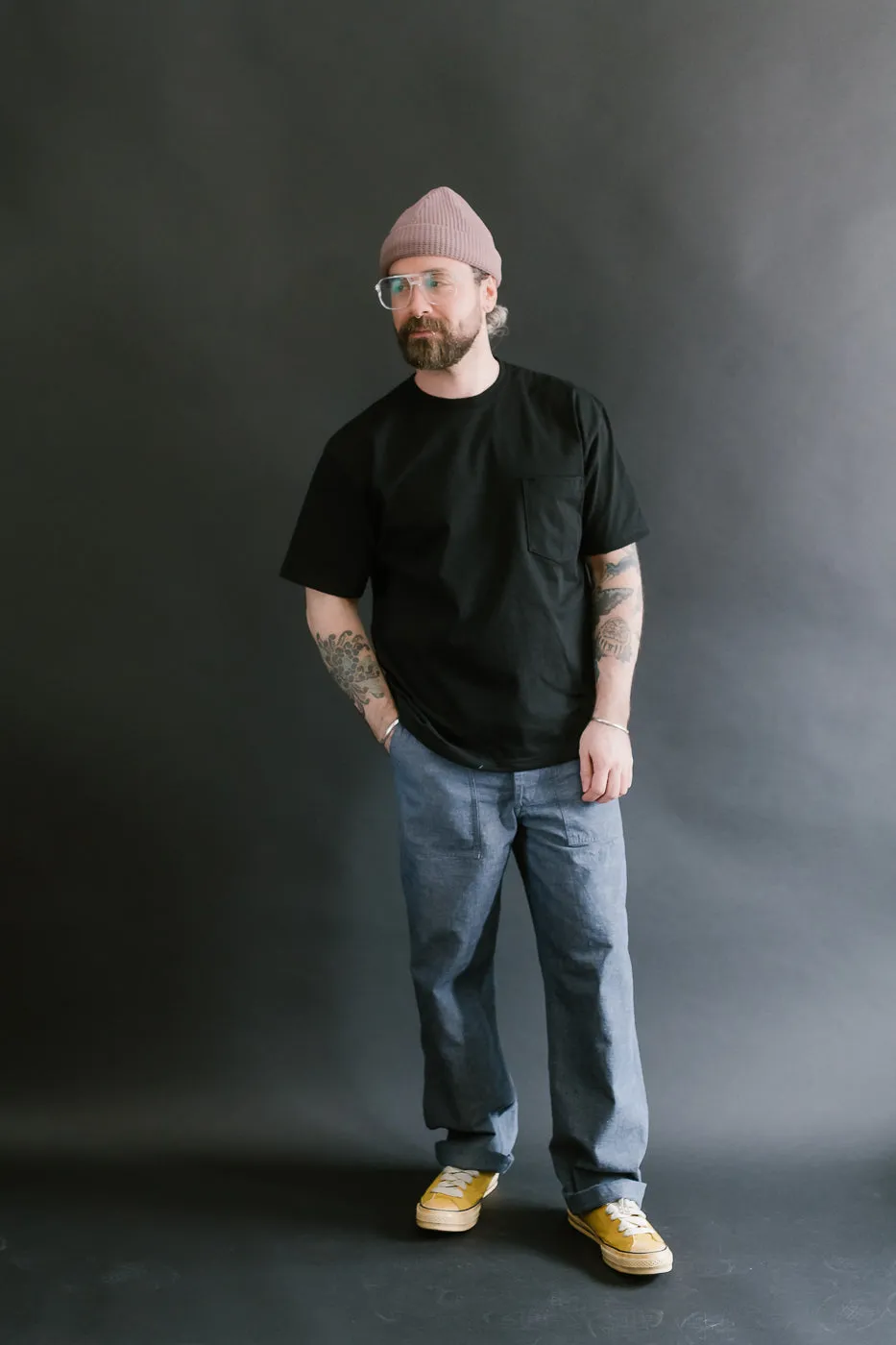 01-5002-34 - Fatigue Pants Chambray - Standard Fit - Grape