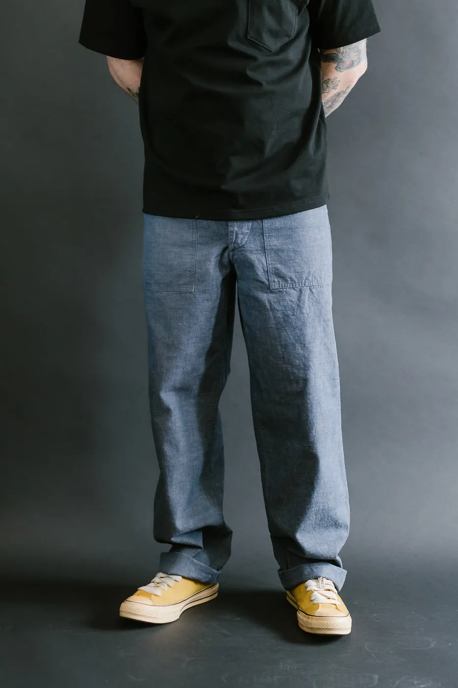 01-5002-34 - Fatigue Pants Chambray - Standard Fit - Grape