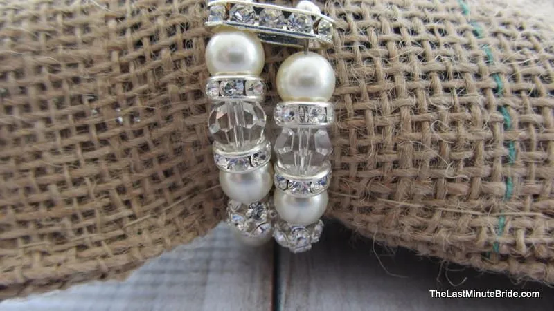 2 Strand Swarovski Vintage Pearl & Crystal Bracelet
