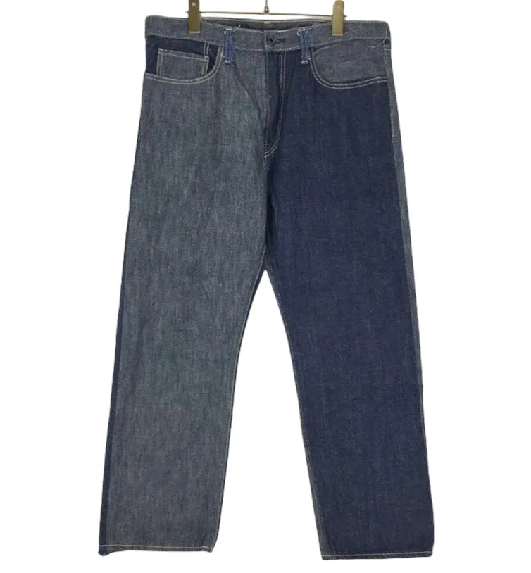 [36] Kapital Two Tone indigo Denim Chambray Jeans