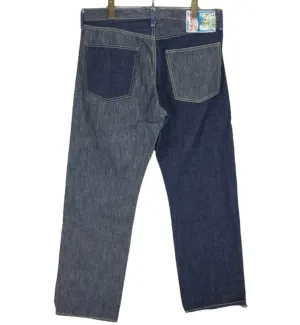 [36] Kapital Two Tone indigo Denim Chambray Jeans