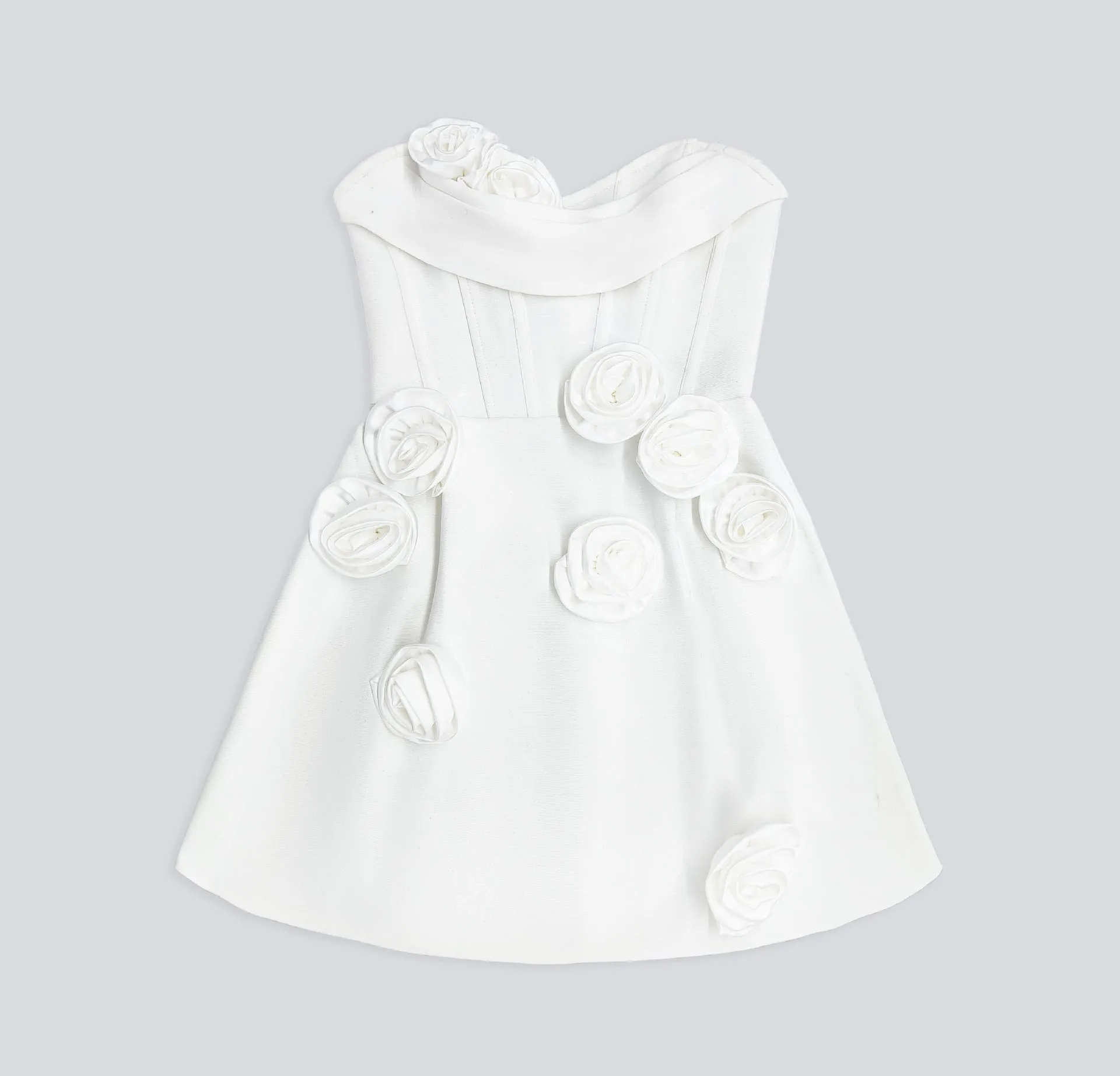 3D Flower Embellished Bandage Mini Dress