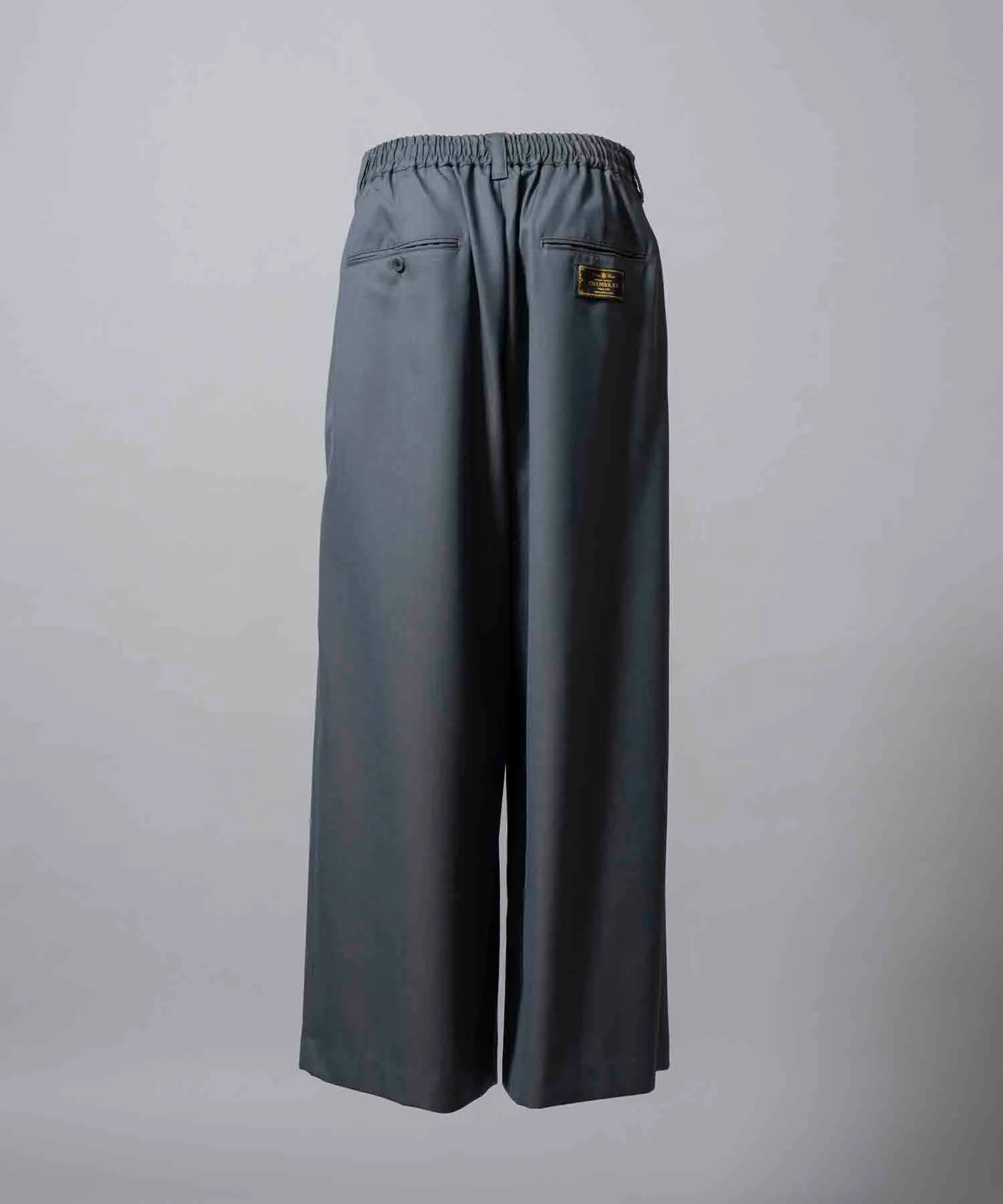 4 Colors Chambray Washable Wool Baggy Wide Pants