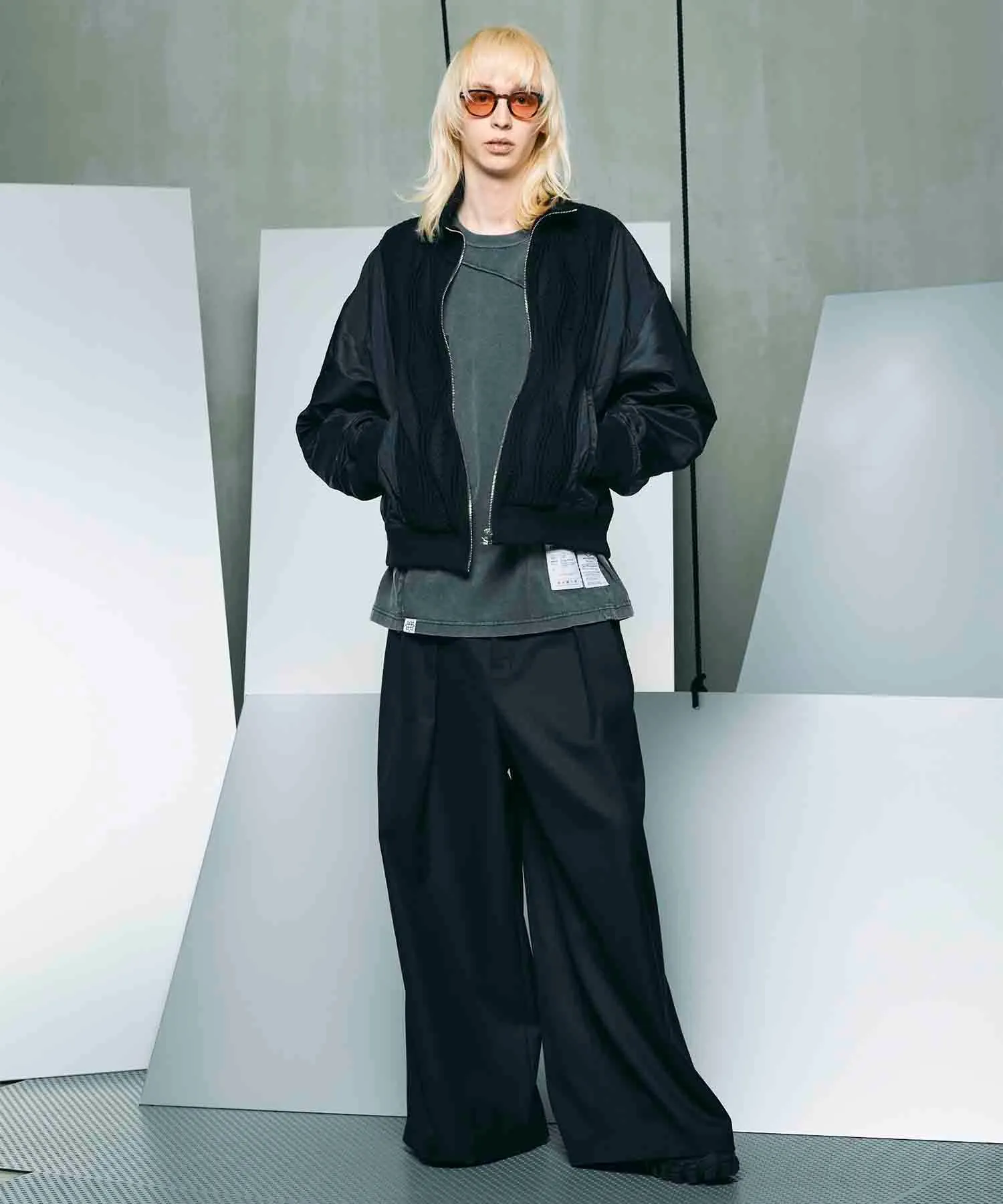 4 Colors Chambray Washable Wool Baggy Wide Pants
