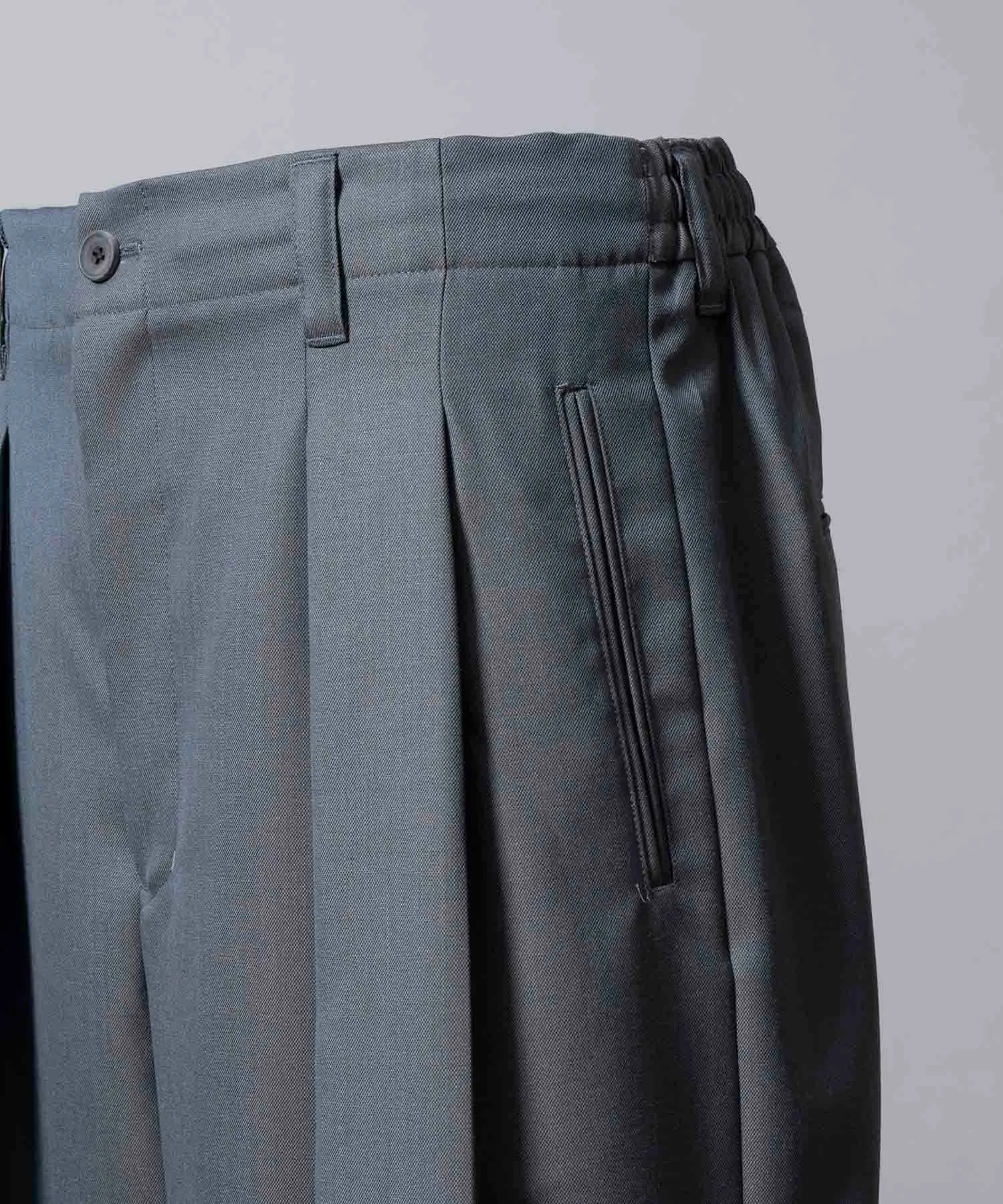 4 Colors Chambray Washable Wool Baggy Wide Pants