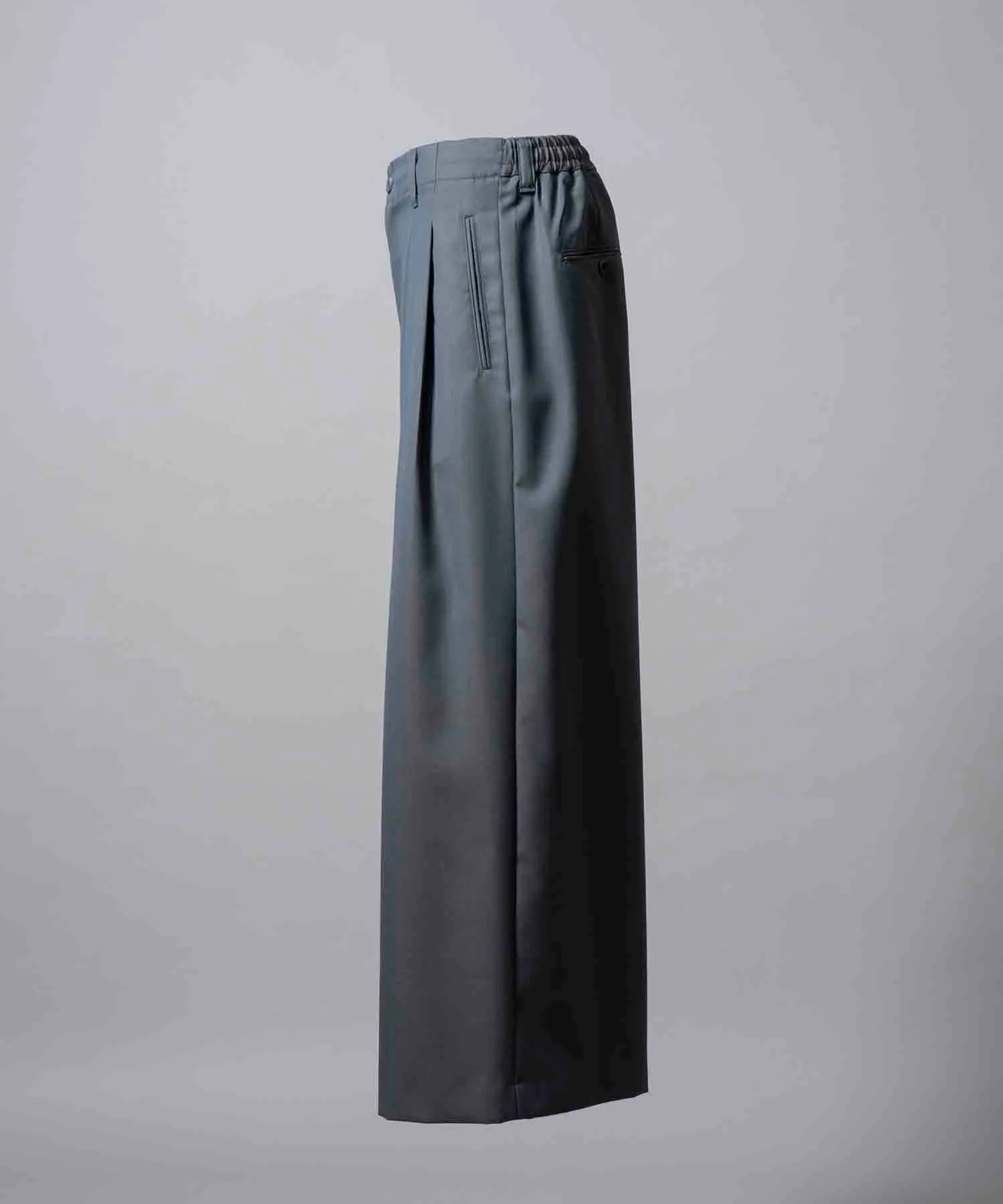 4 Colors Chambray Washable Wool Baggy Wide Pants