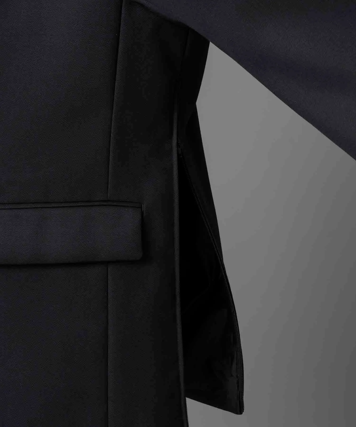 4 Colors Chambray Washable Wool Prime-Over Peaked Lapel Double Breasted Jacket
