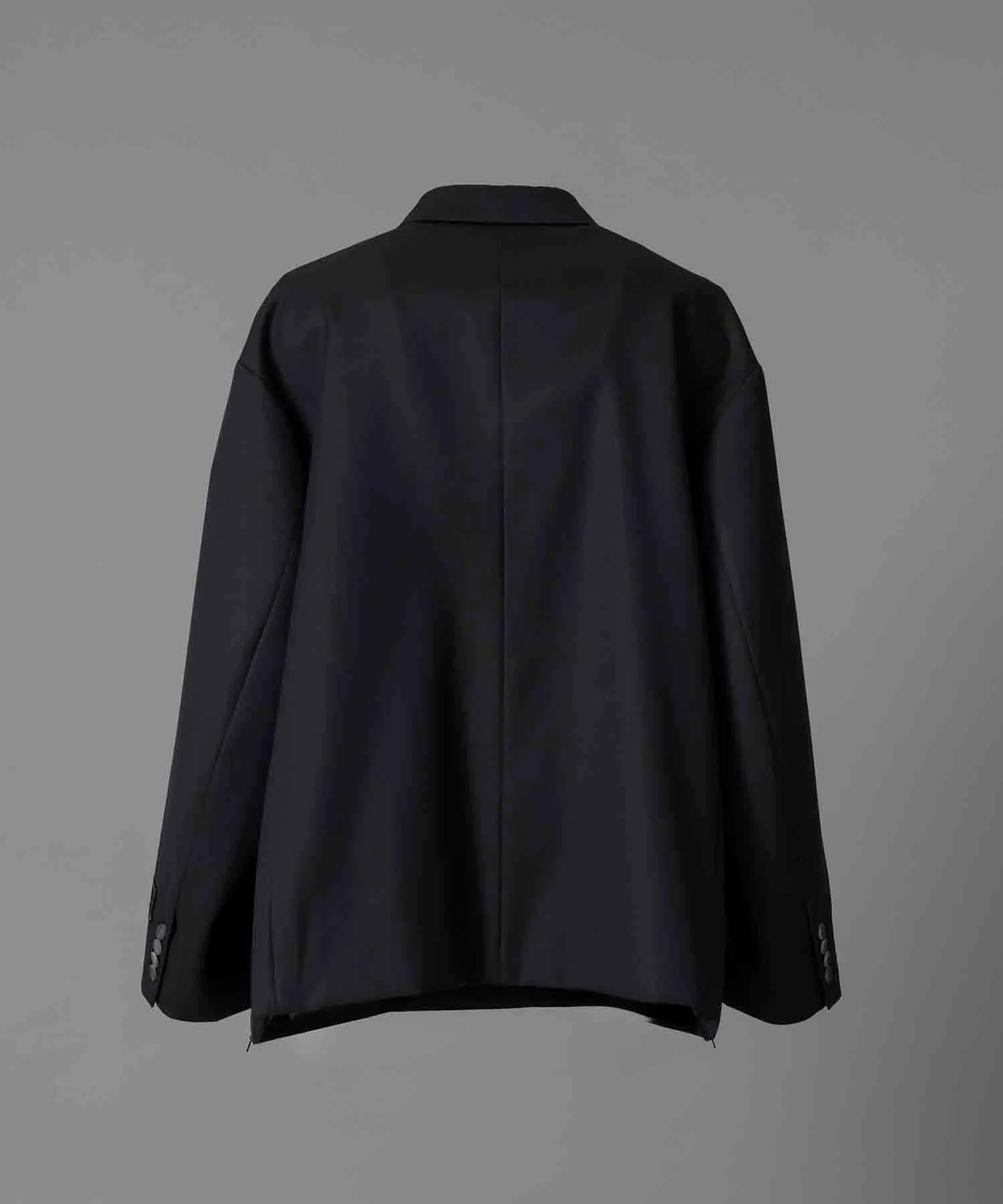 4 Colors Chambray Washable Wool Prime-Over Peaked Lapel Double Breasted Jacket