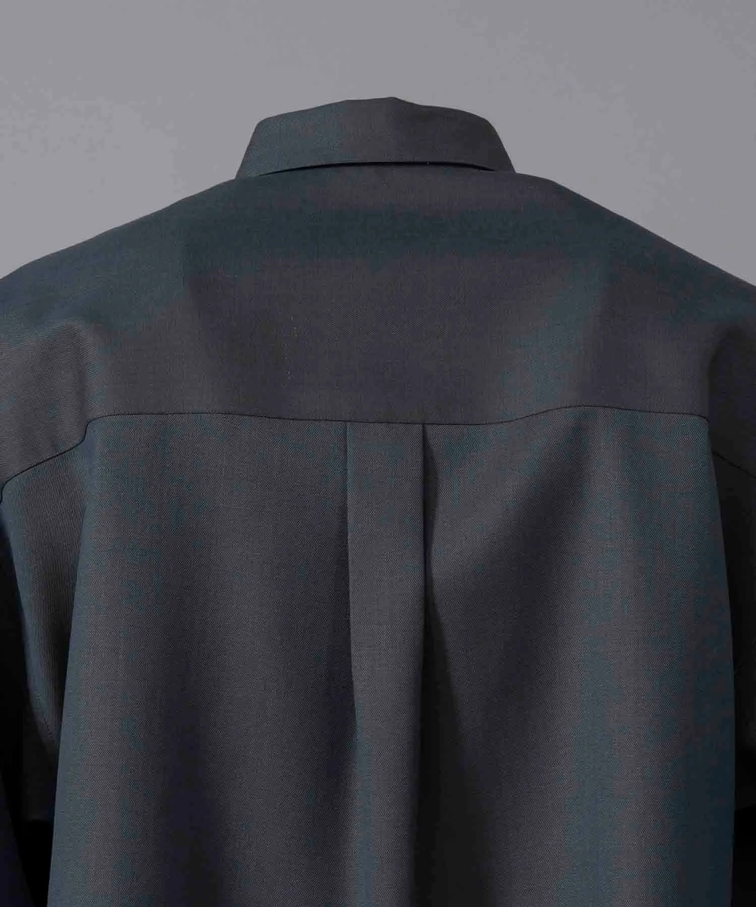 4 Colors Chambray Washable Wool Prime-Over Regular Collar Shirt