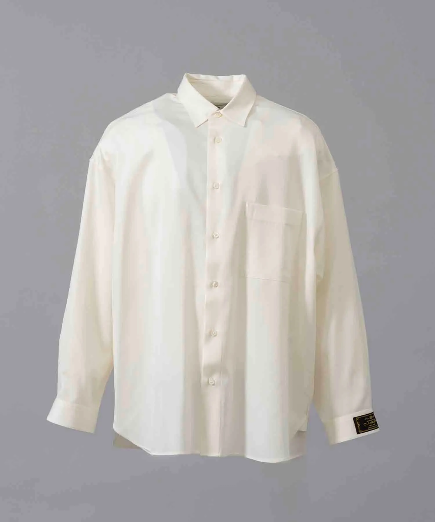 4 Colors Chambray Washable Wool Prime-Over Regular Collar Shirt