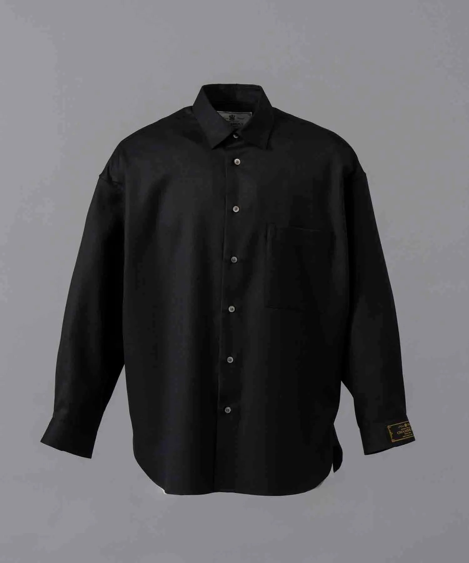 4 Colors Chambray Washable Wool Prime-Over Regular Collar Shirt