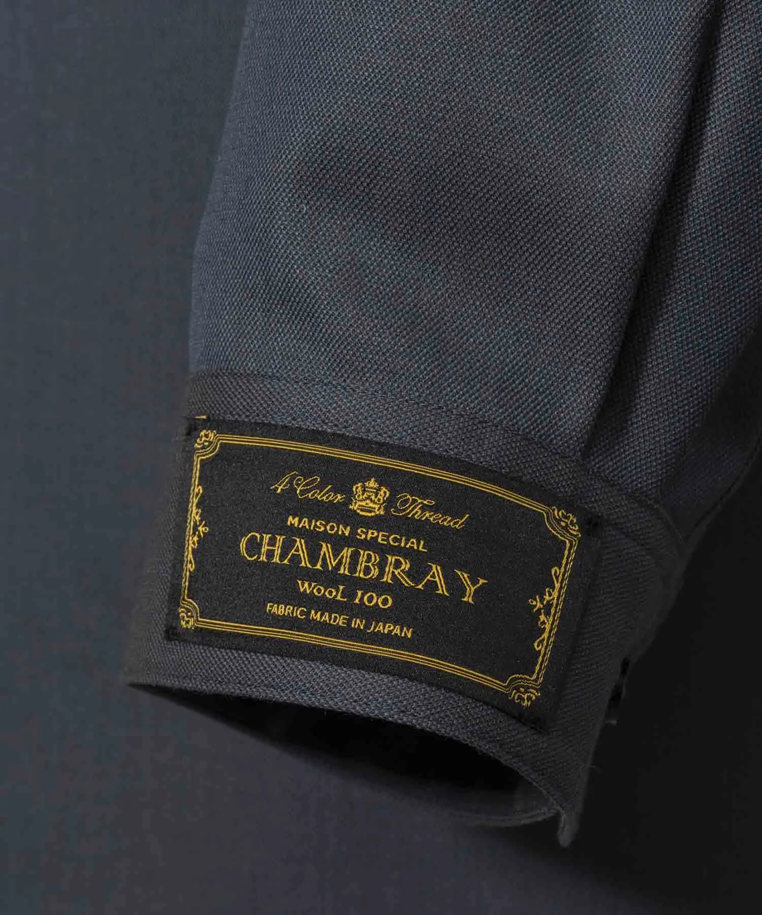 4 Colors Chambray Washable Wool Prime-Over Regular Collar Shirt