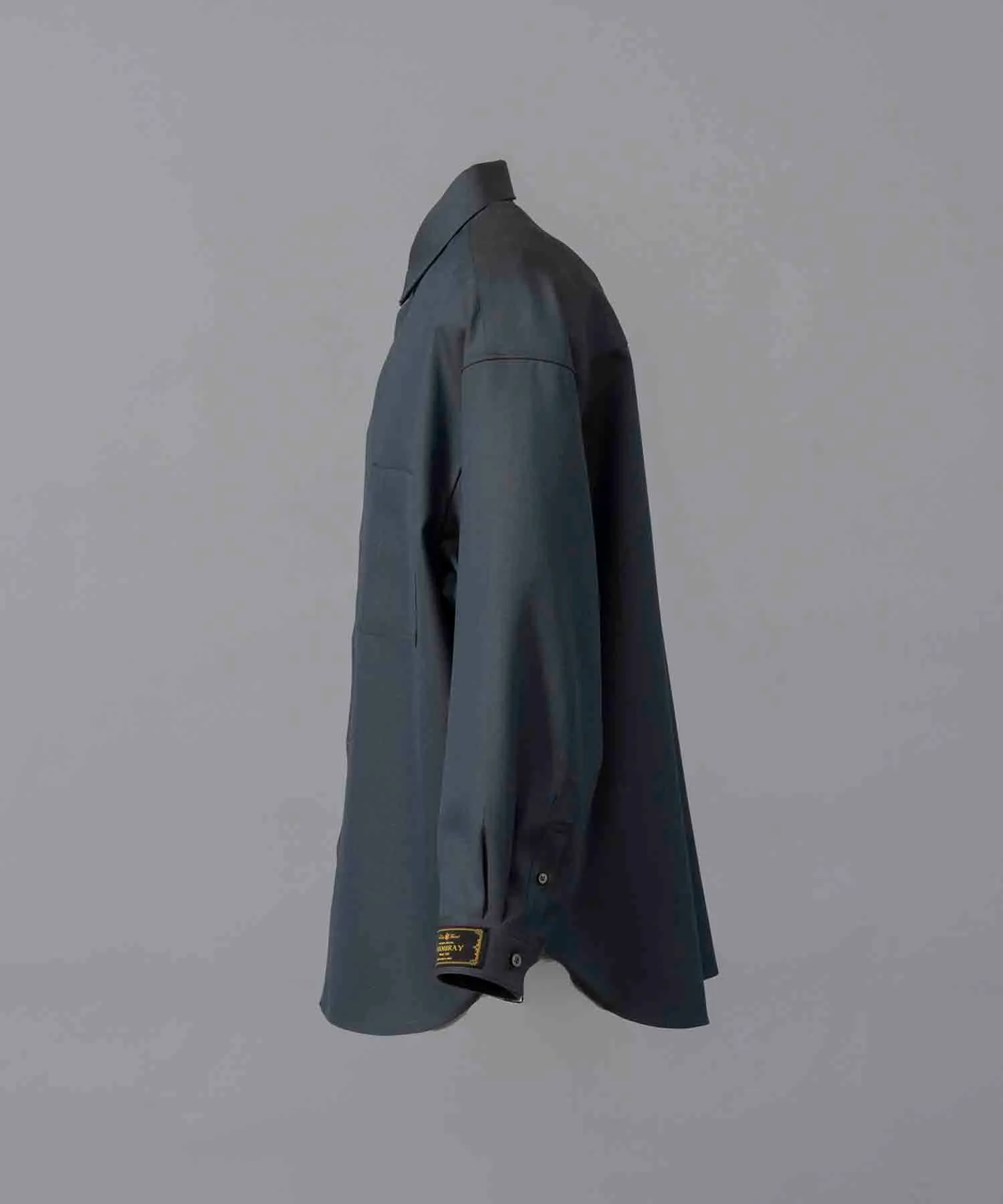 4 Colors Chambray Washable Wool Prime-Over Regular Collar Shirt