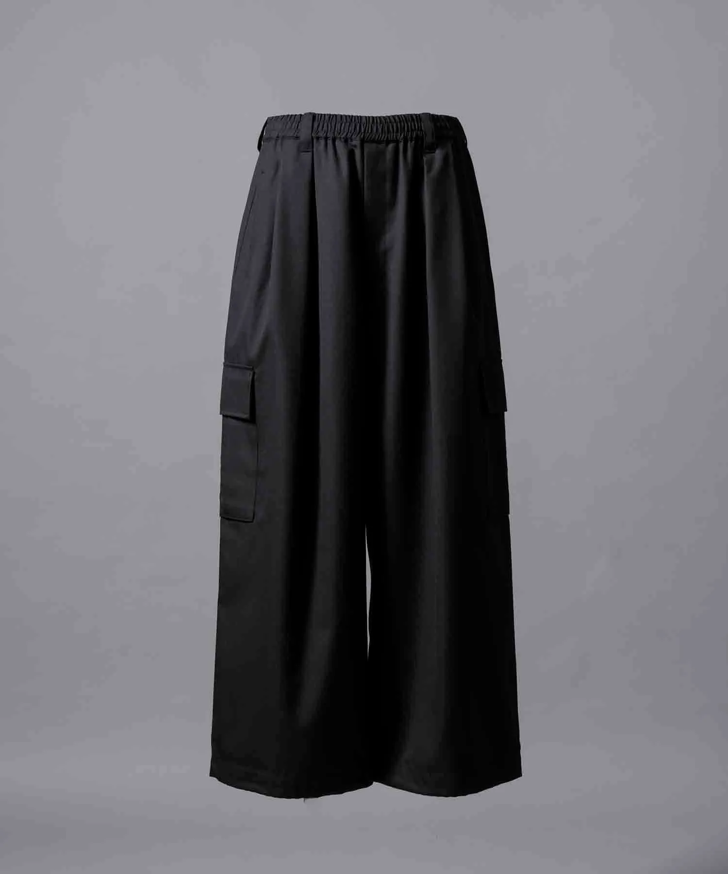 4 Colors Chambray Washable Wool Prime-Wide Cargo Pants