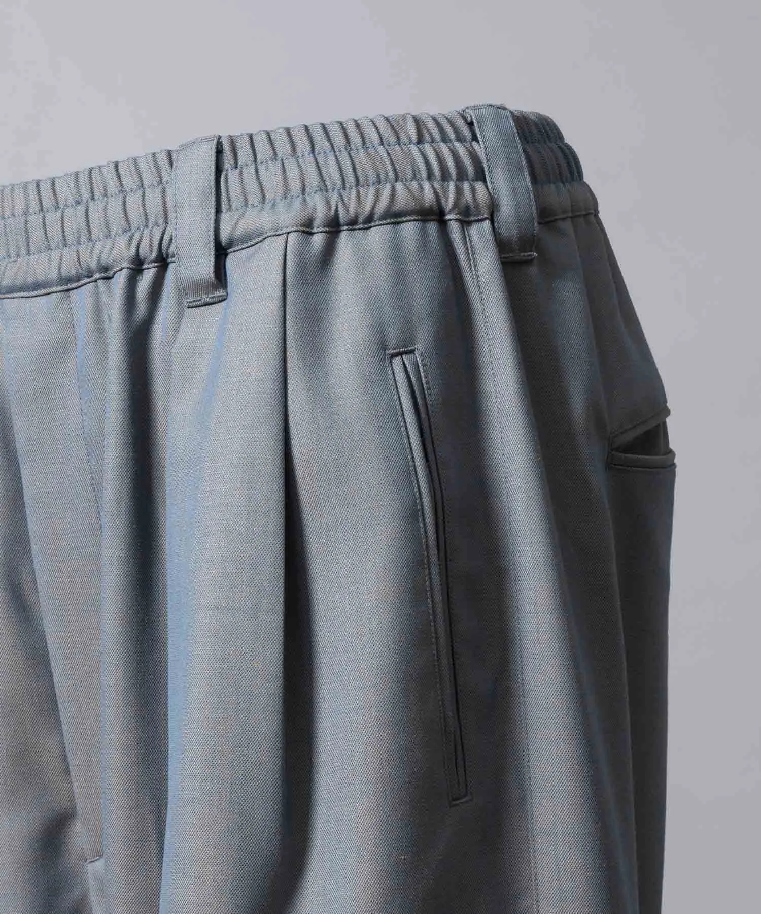 4 Colors Chambray Washable Wool Prime-Wide Cargo Pants