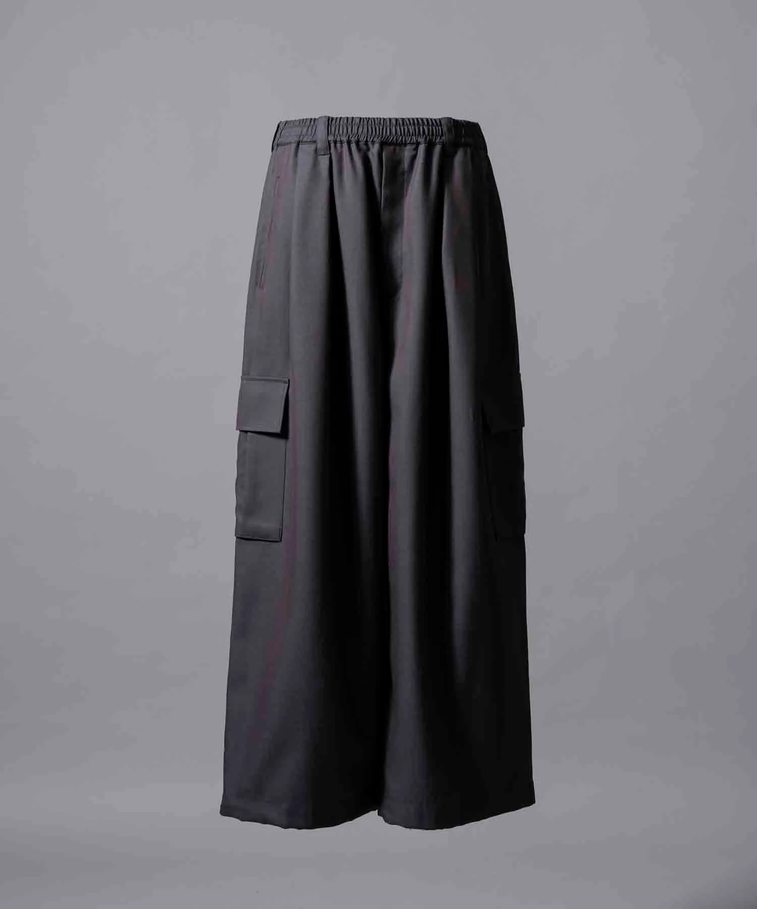 4 Colors Chambray Washable Wool Prime-Wide Cargo Pants