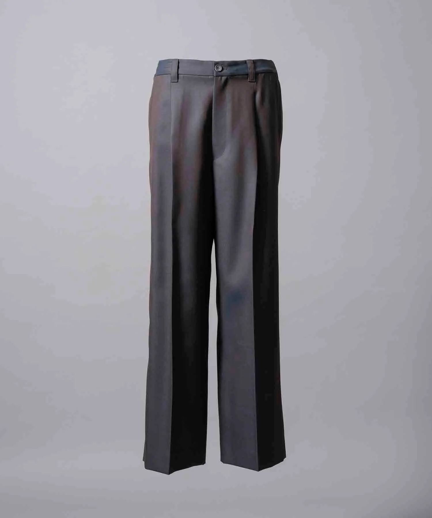 4 Colors Chambray Washable Wool Prime-Wide One Tuck Wide Pants