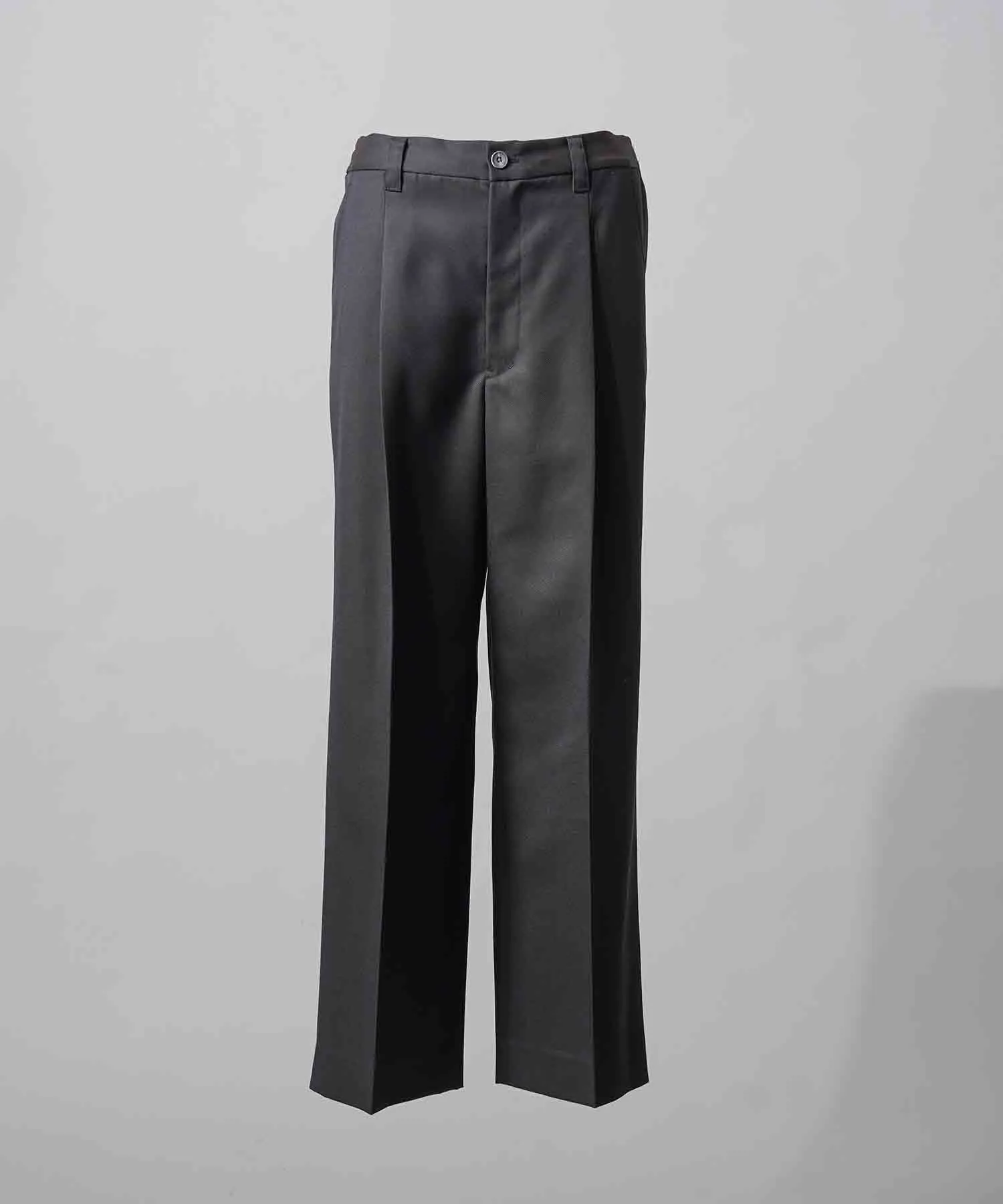 4 Colors Chambray Washable Wool Prime-Wide One Tuck Wide Pants