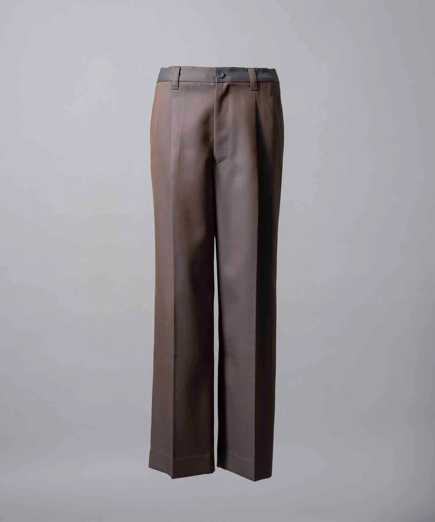 4 Colors Chambray Washable Wool Prime-Wide One Tuck Wide Pants