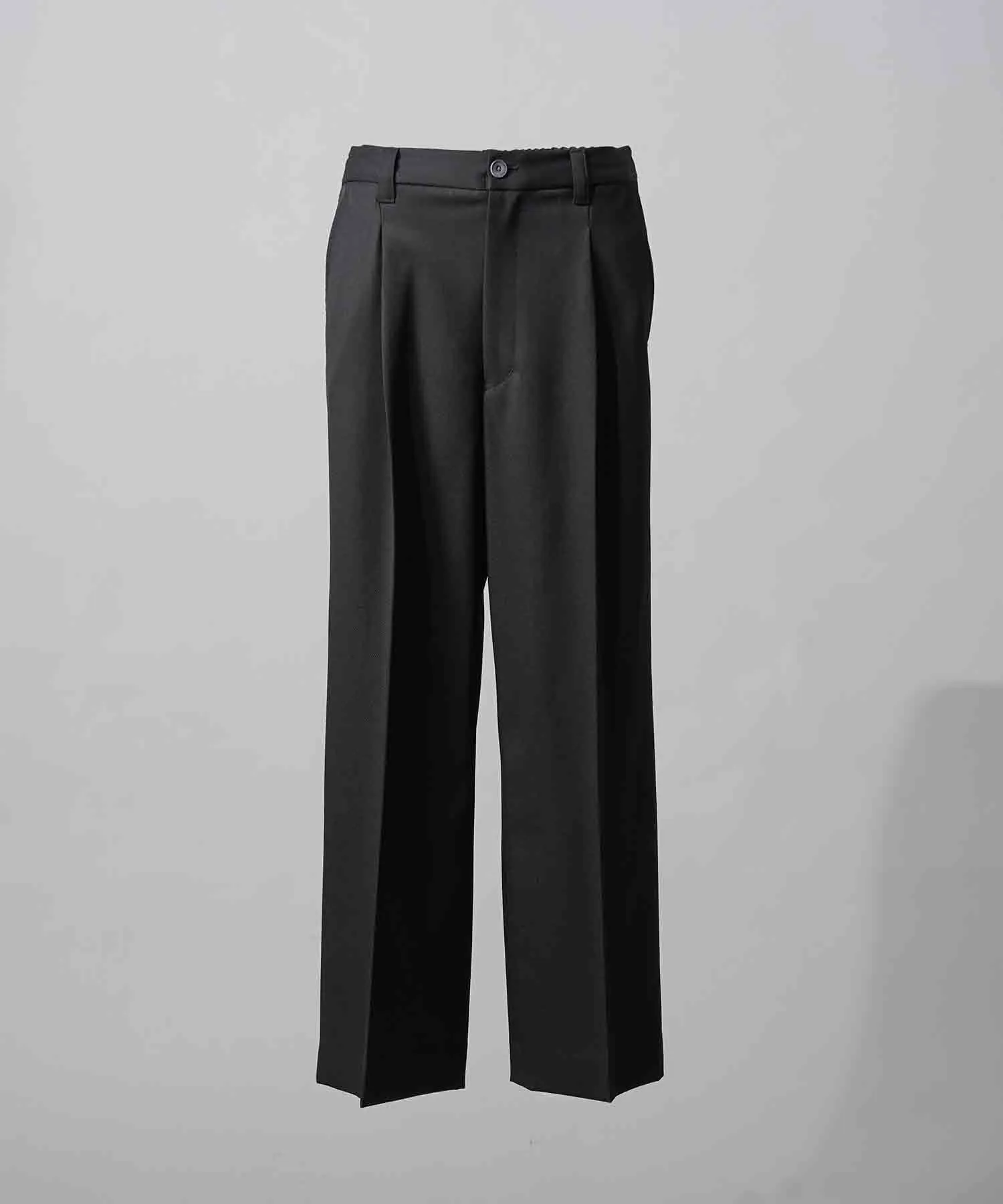 4 Colors Chambray Washable Wool Prime-Wide One Tuck Wide Pants