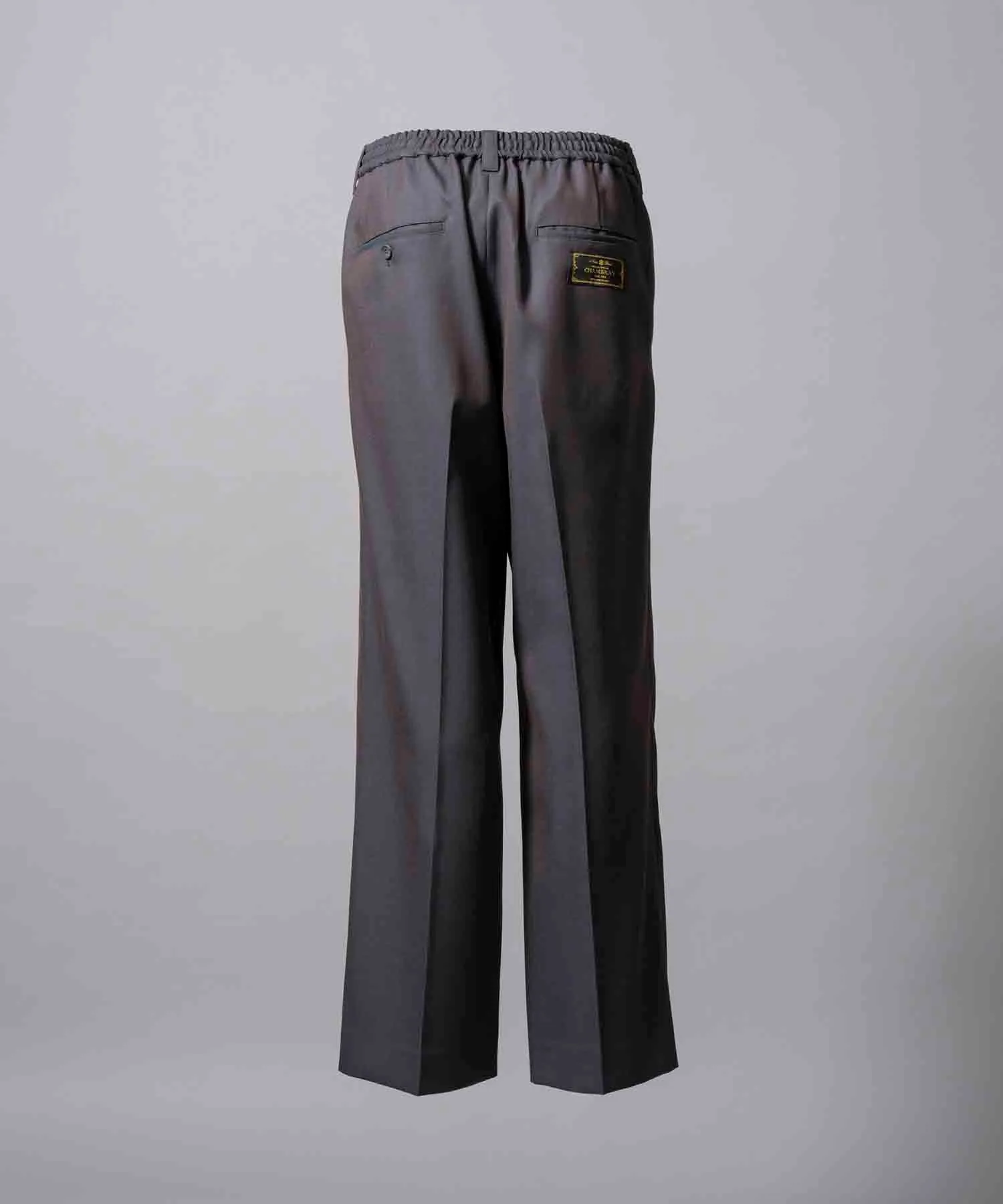 4 Colors Chambray Washable Wool Prime-Wide One Tuck Wide Pants