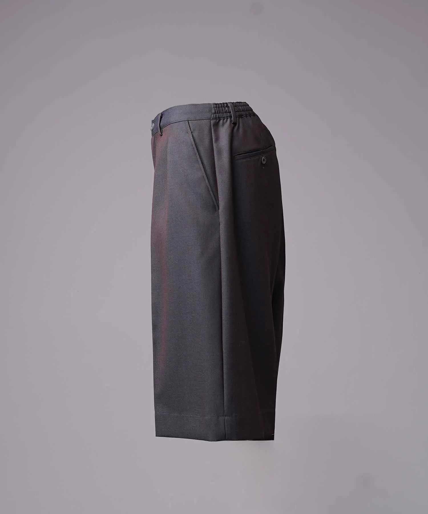4 Colors Chambray Washable Wool Prime-Wide Shorts