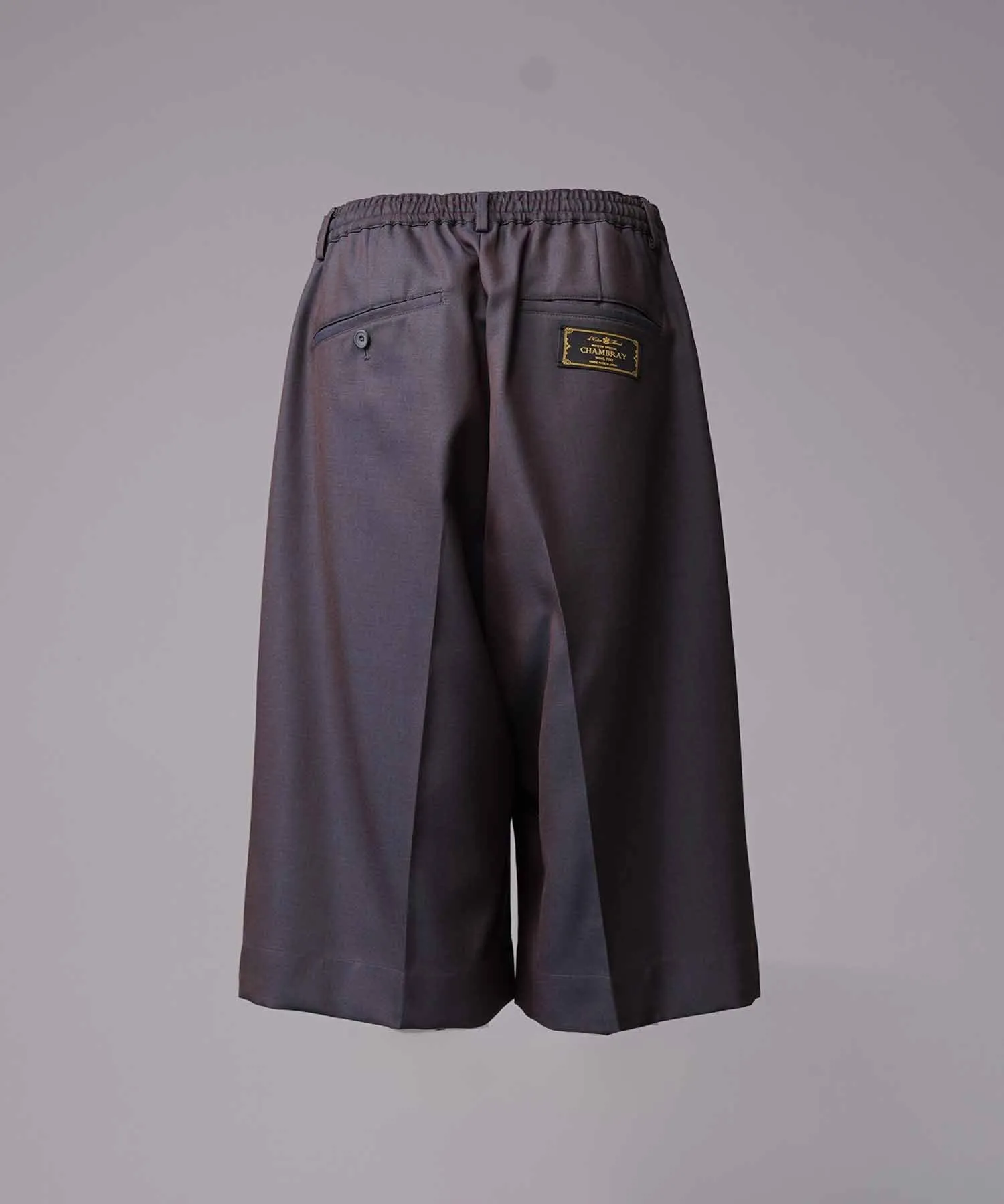4 Colors Chambray Washable Wool Prime-Wide Shorts