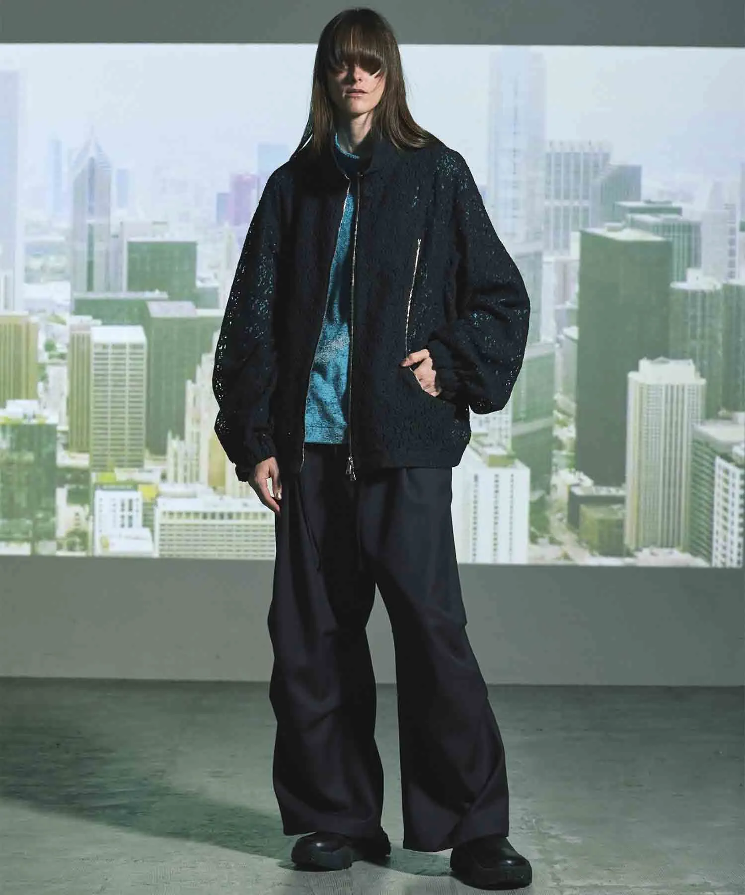 4 Colors Chambray Washable Wool Prime-Wide Snow Pants