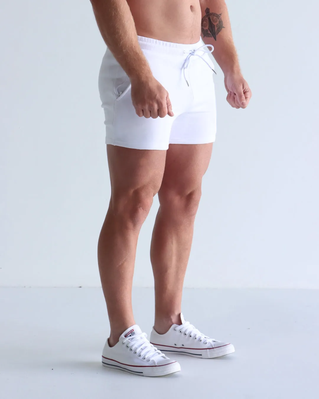 5" Base Shorts - White