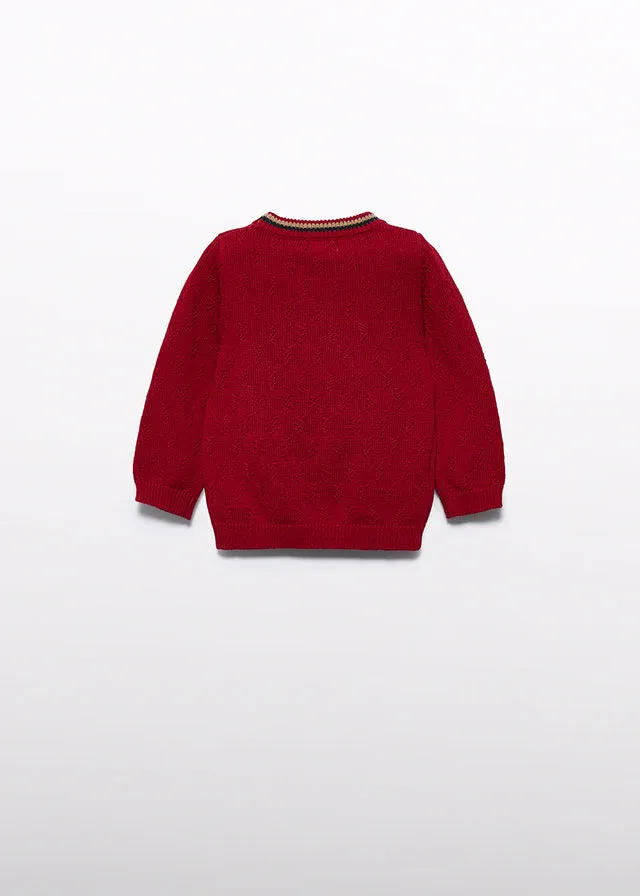 Abel & Lula 5701 Long Sleeve Shirt, Bow Tie, Camel Plaid Shorts and 5802 Red Jumper In Stock Now
