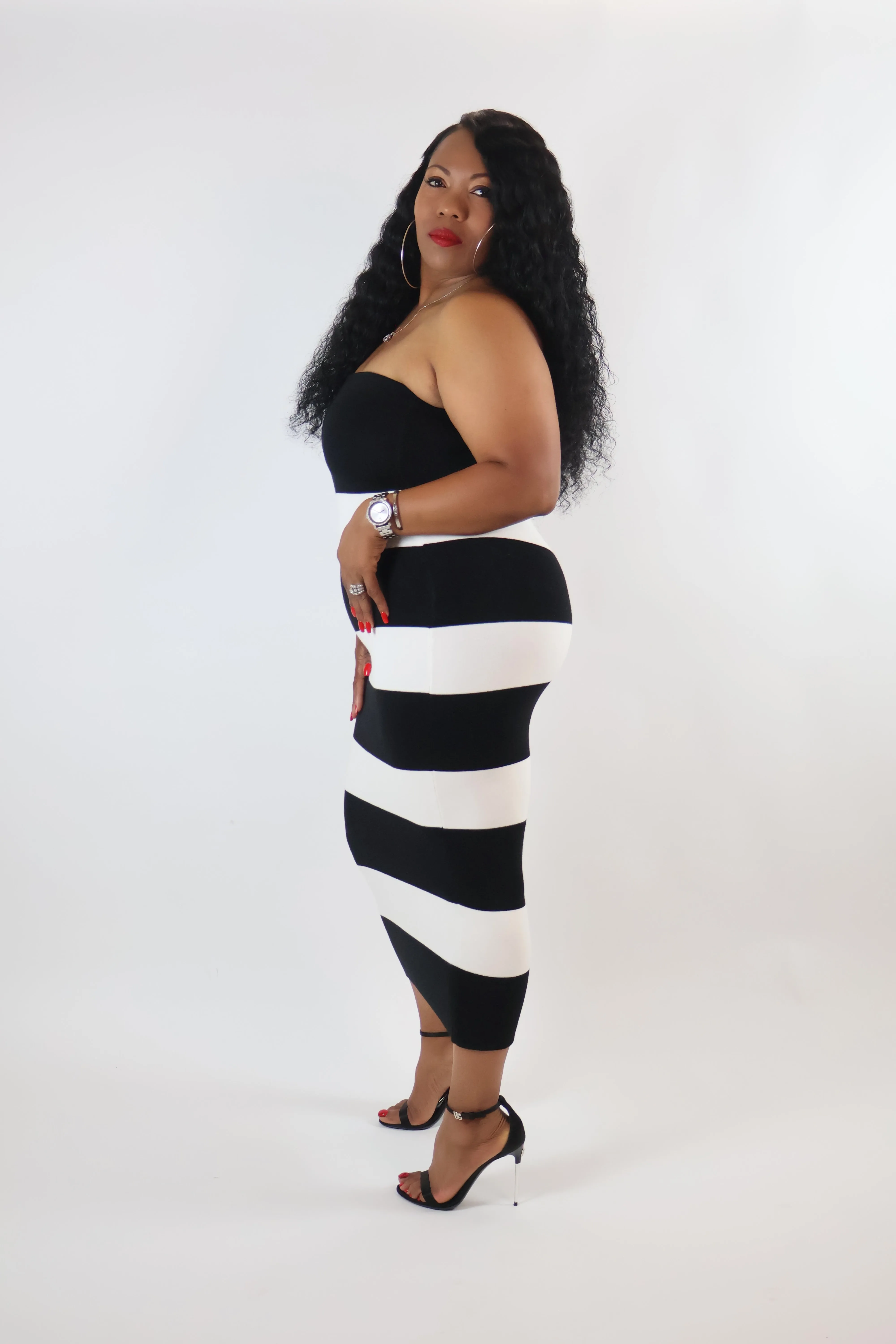 ABOVE THE STANDARD MIDI DRESS