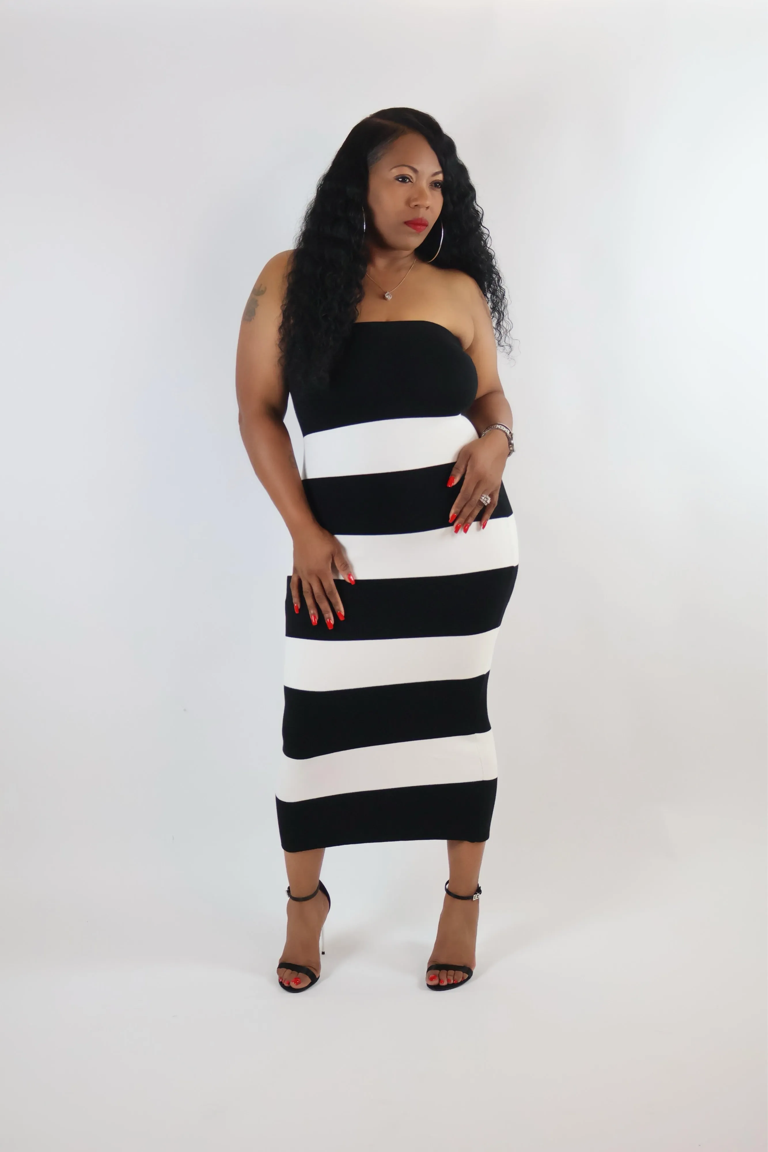 ABOVE THE STANDARD MIDI DRESS