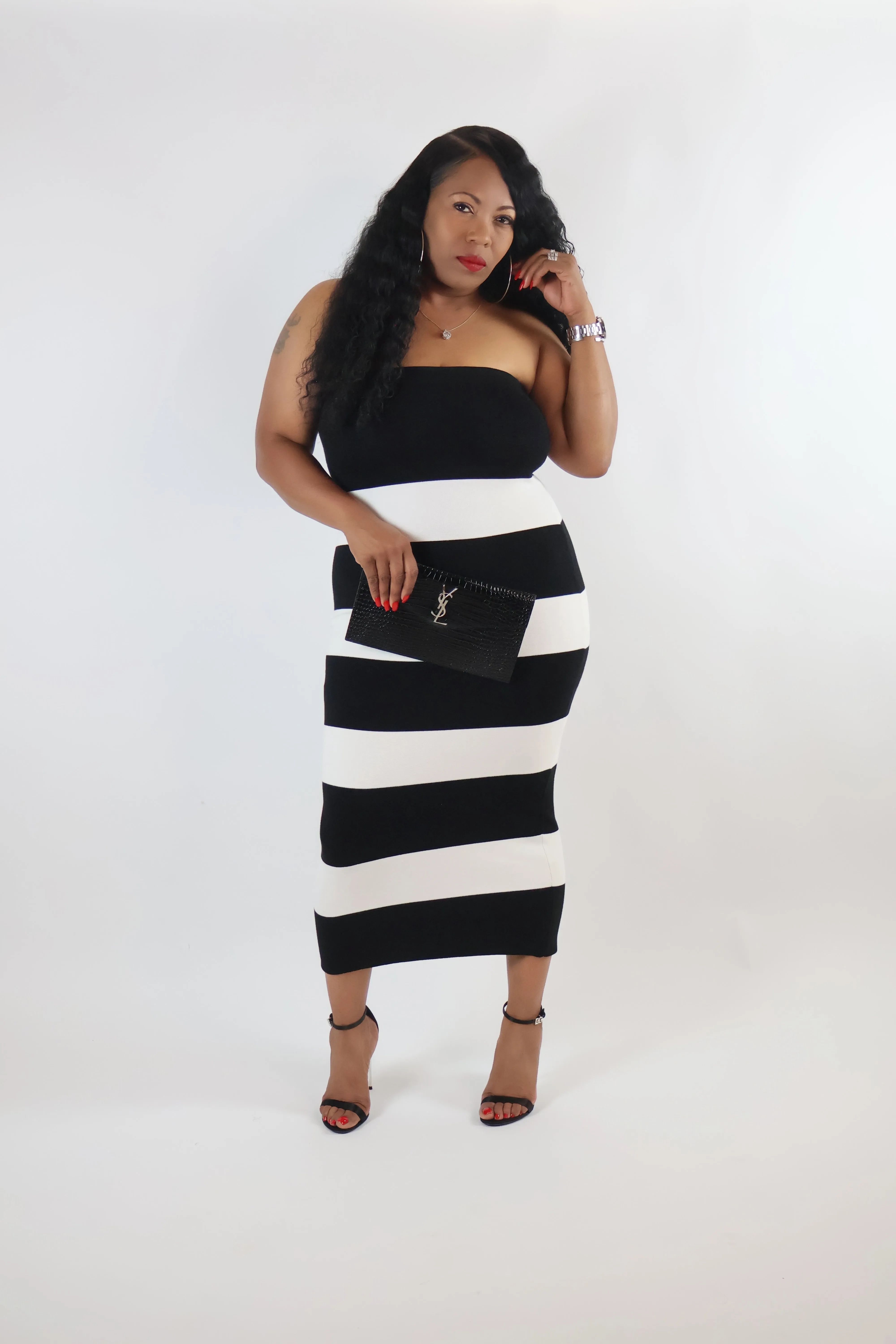 ABOVE THE STANDARD MIDI DRESS