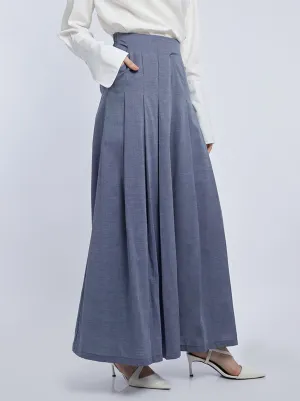 ARINA BOX PLEATS PANTS DENIM