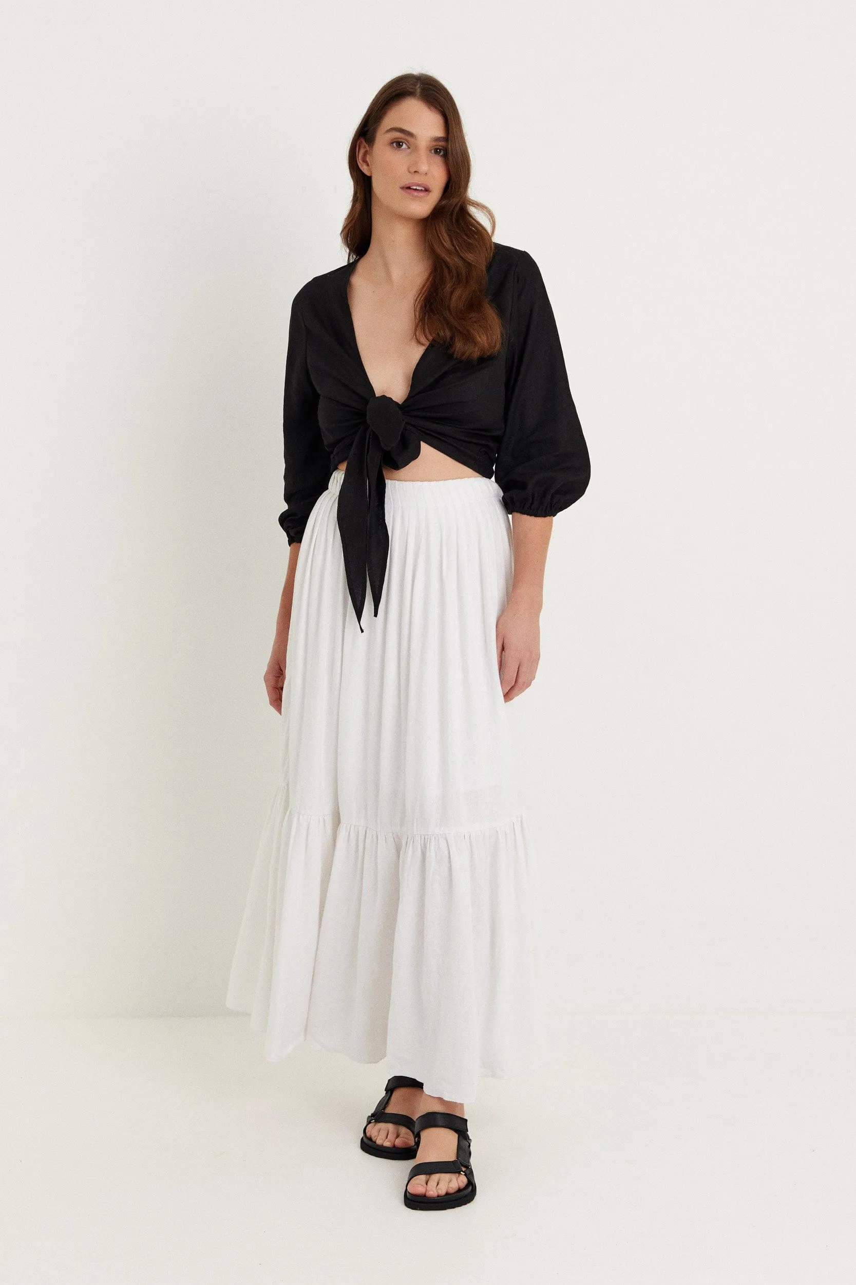 BAE | BOTEHLINEN  SKIRT - WHITE