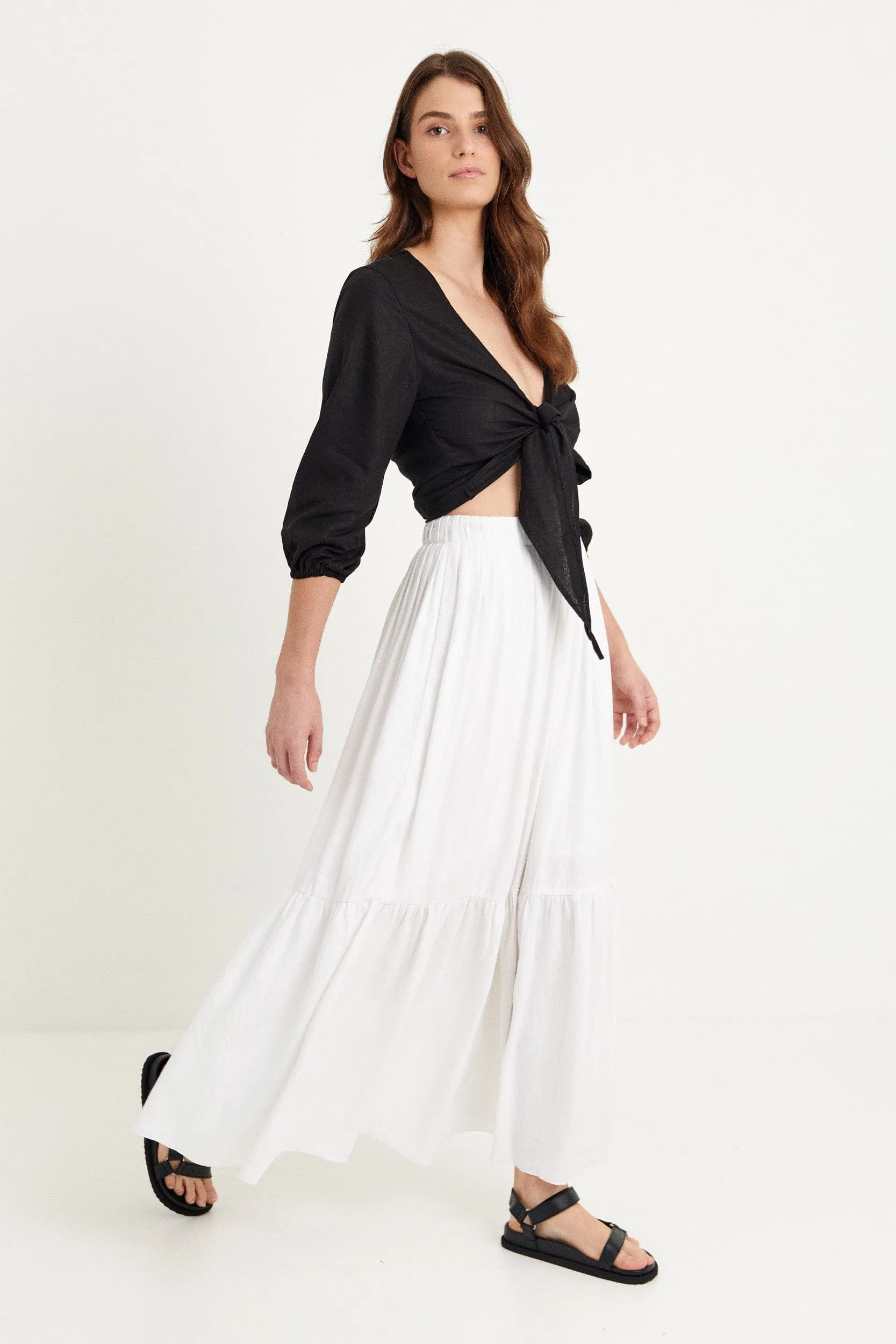 BAE | BOTEHLINEN  SKIRT - WHITE