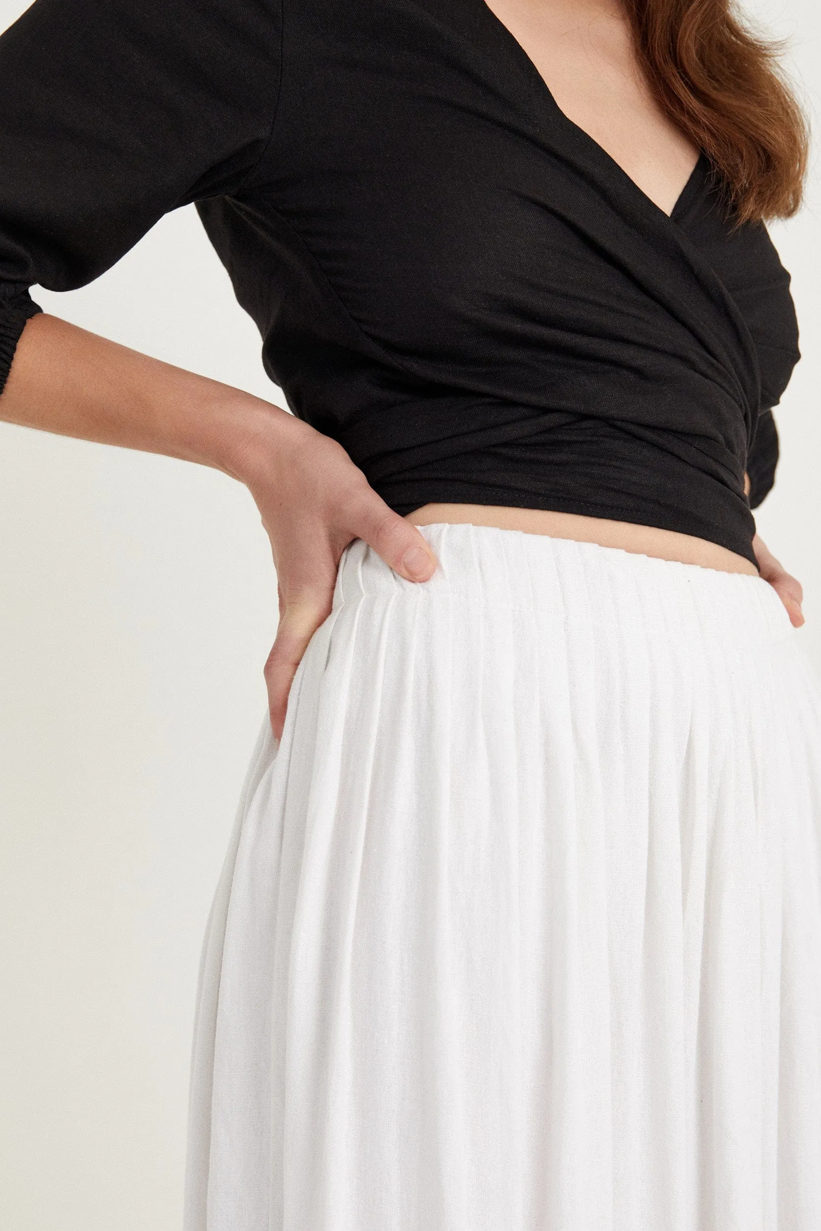 BAE | BOTEHLINEN  SKIRT - WHITE