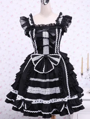 Bandage Lace Cotton Gothic Lolita Dress