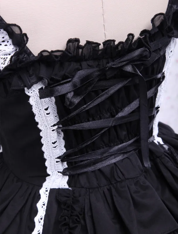 Bandage Lace Cotton Gothic Lolita Dress