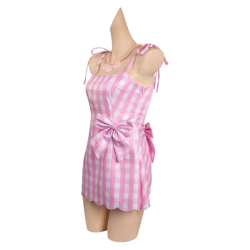 Barbie Kids Children Pink Plaid Skirt Outfits Cosplay Costume Halloween Carnival Suit