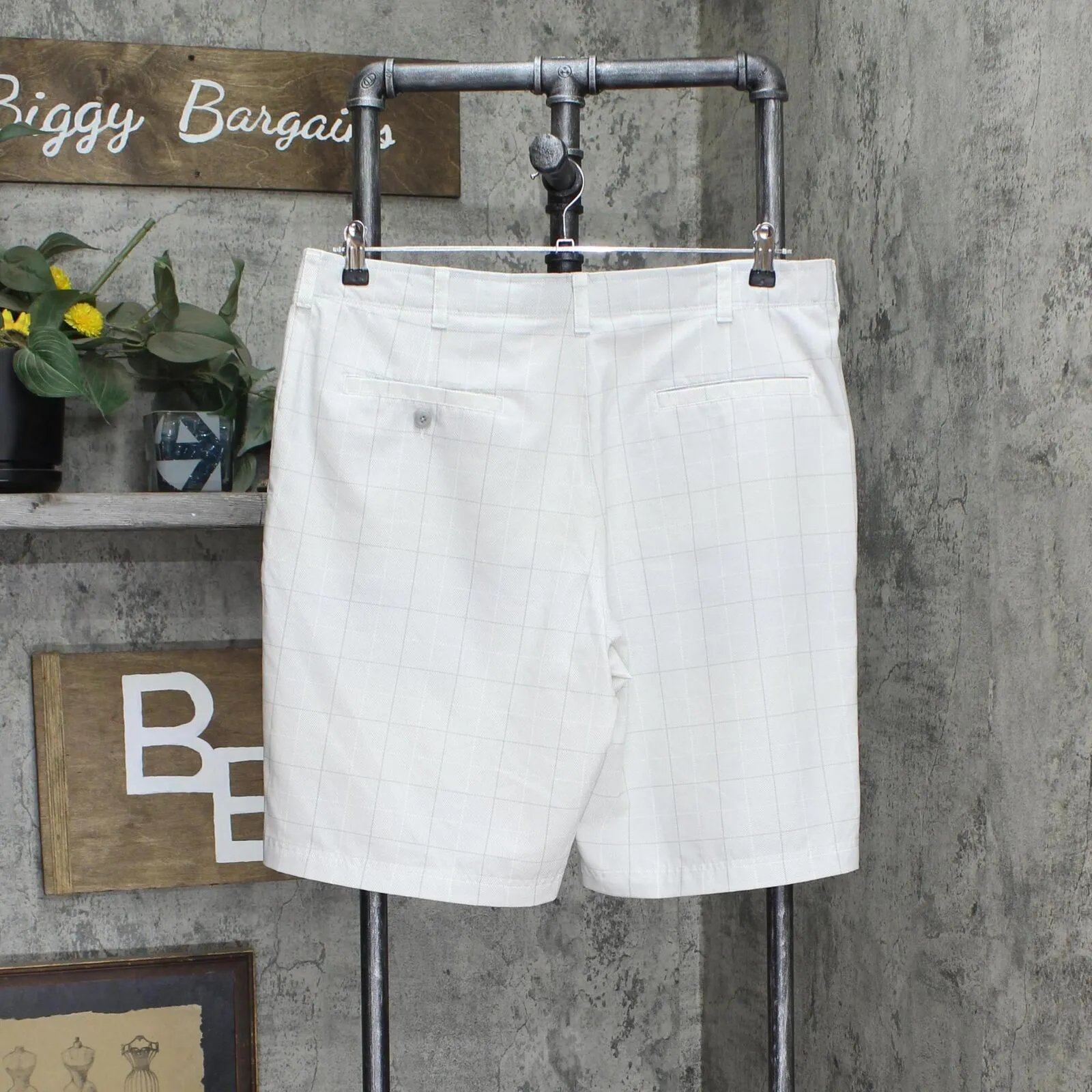 Ben Hogan Mens Golf Plaid Stretch Shorts 166a0e09cc81a9 Gray Plaid 36