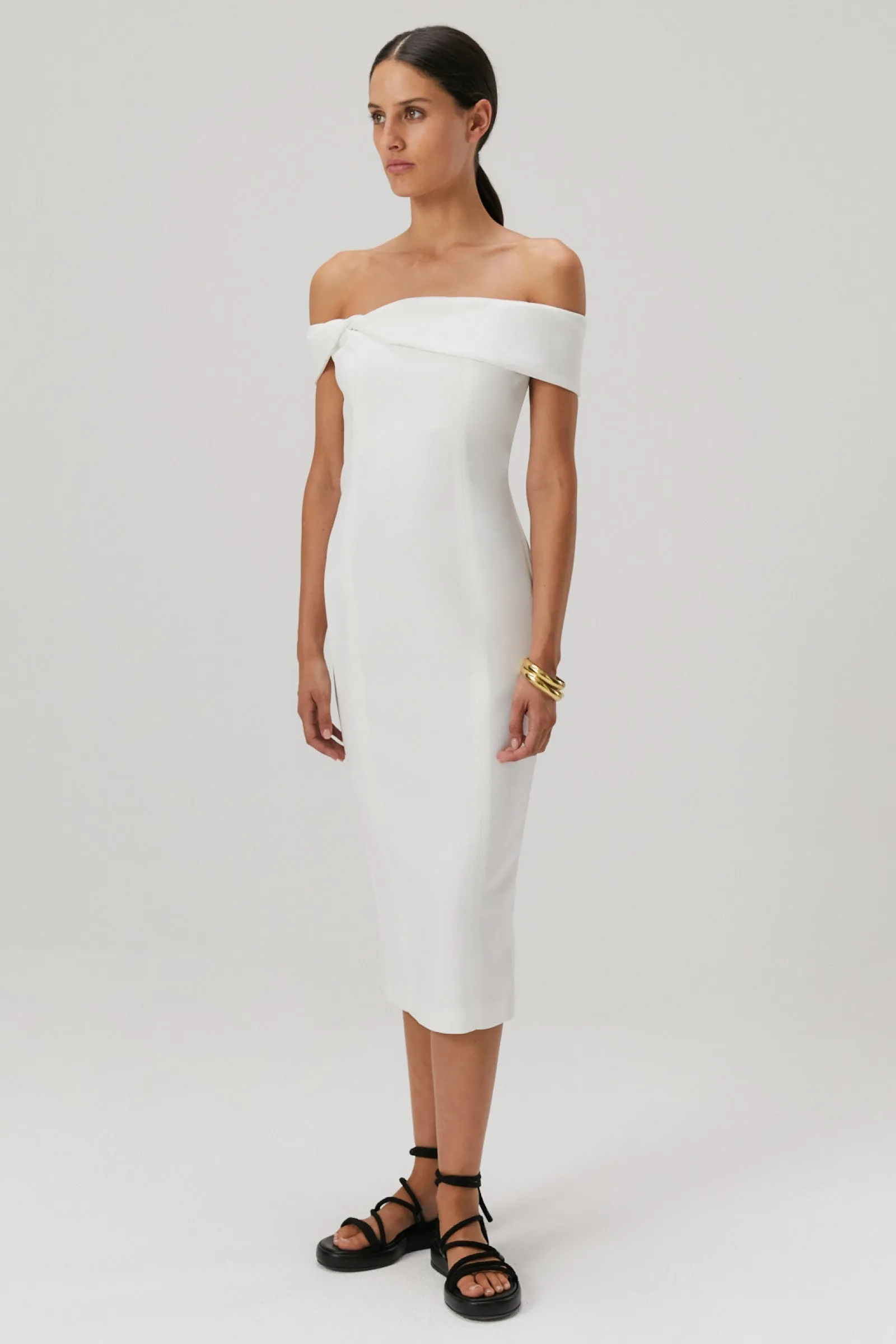 BERNADINE CREPE MIDI DRESS