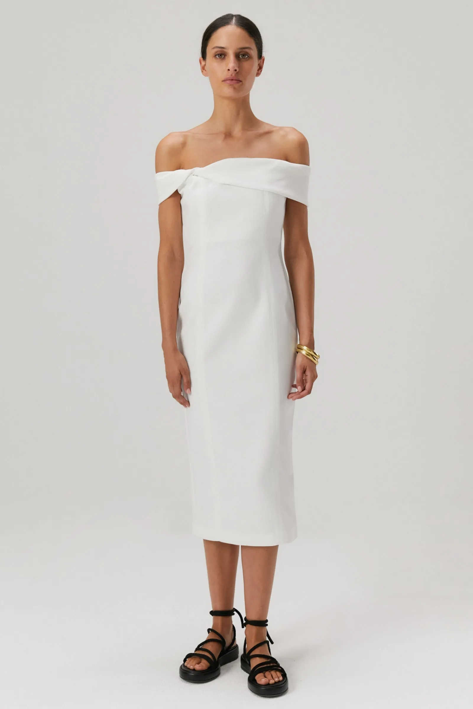 BERNADINE CREPE MIDI DRESS