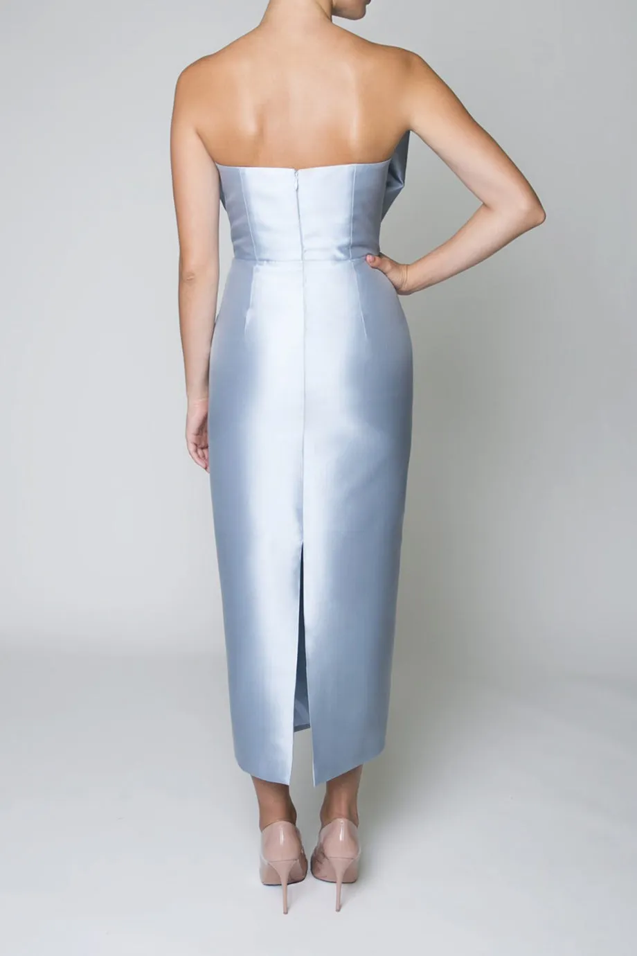 Bettina Silk and Wool Midi Dress