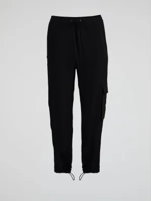 Black Drawstring Hem Pants