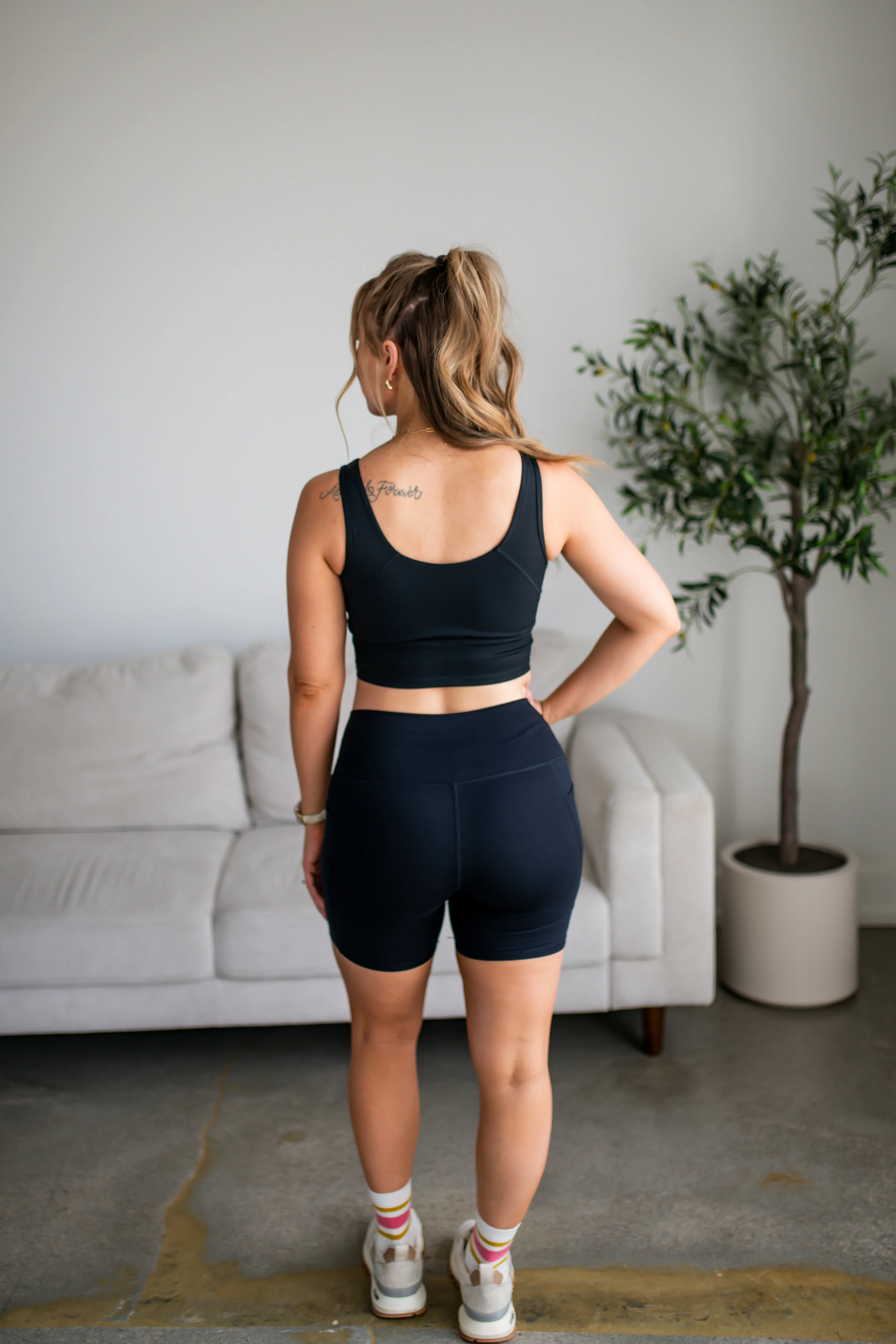 Black Venice Cloud Sculpt Biker Shorts