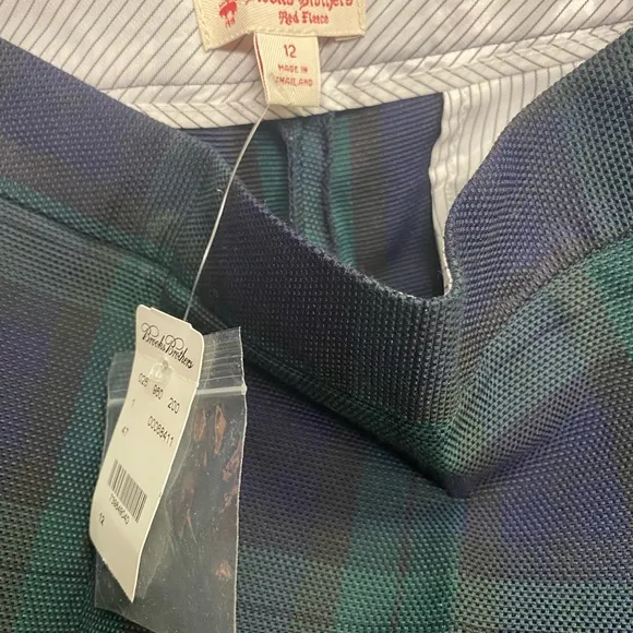 Black watch plaid shorts