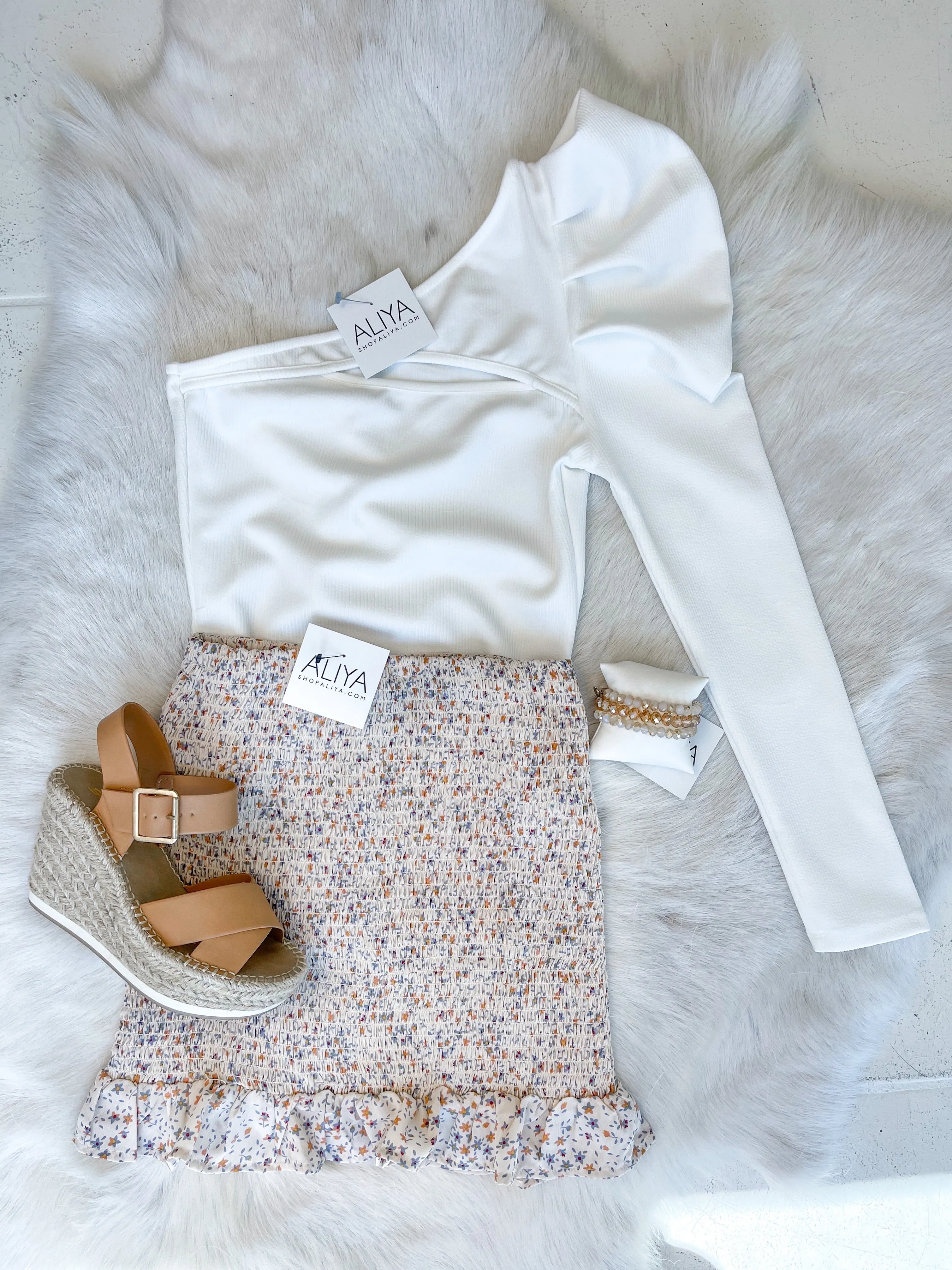 Blair White Puff Sleeve Bodysuit // LAST ONE